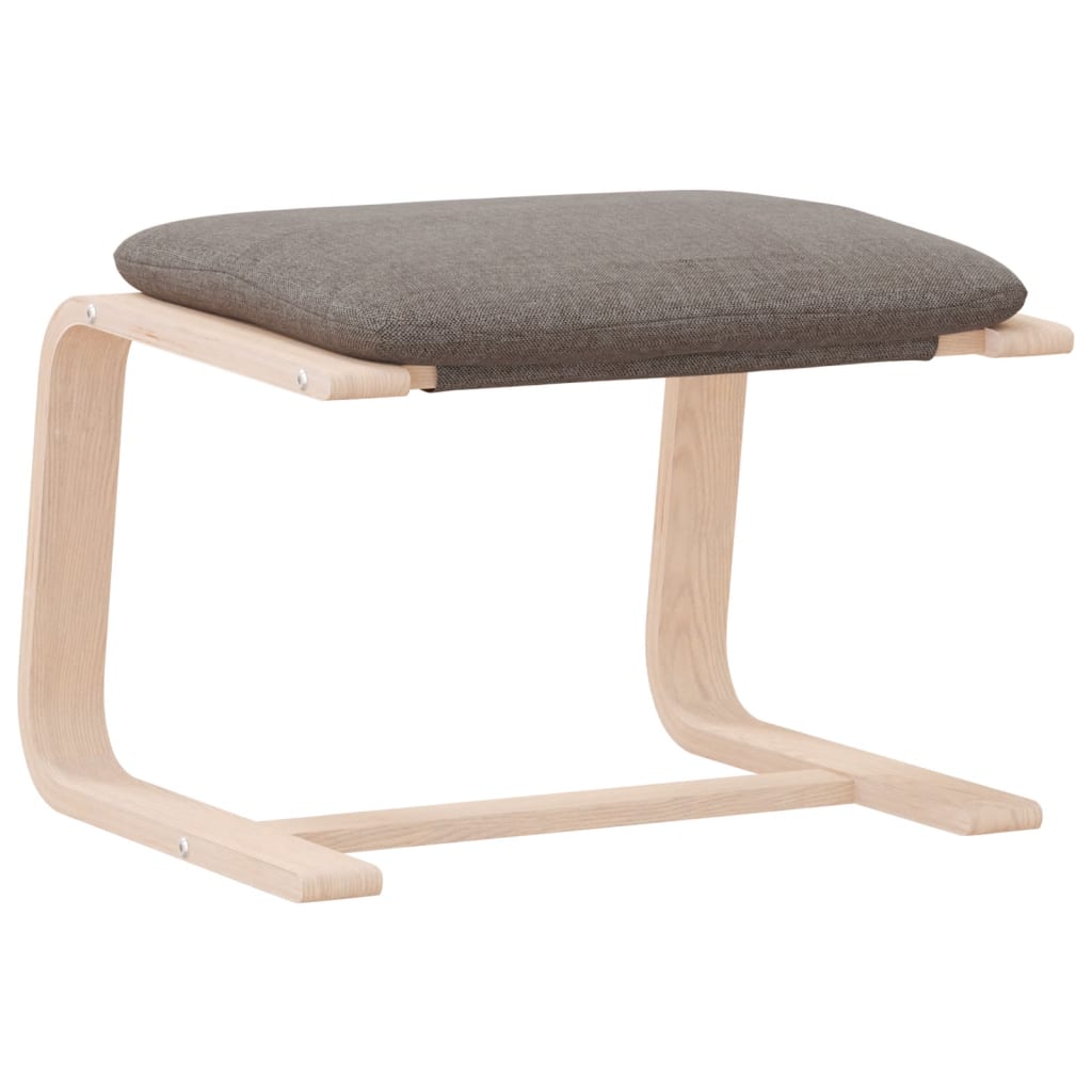 Fußhocker Creme 51x41x40 cm Stoff
