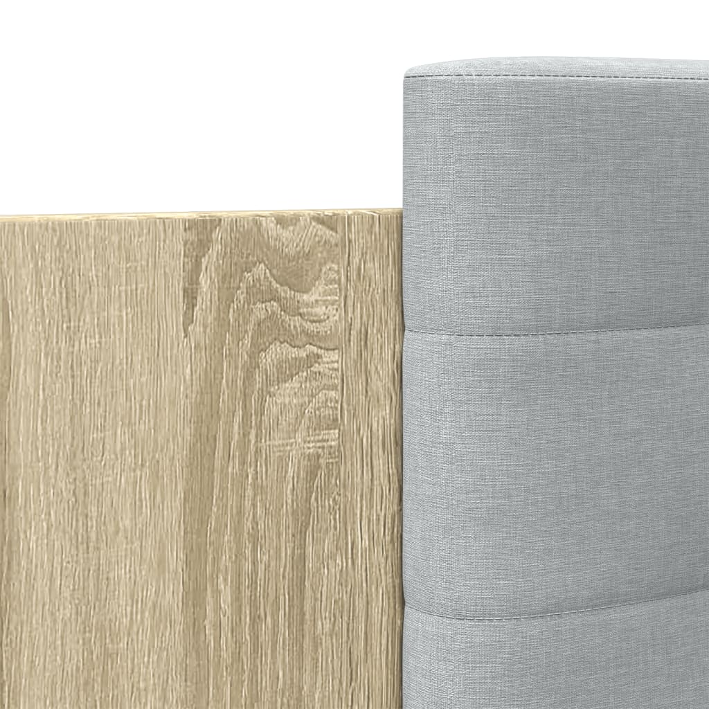 Bettgestell mit Kopfteil Grau Sonoma 180x200 cm Holzwerkstoff