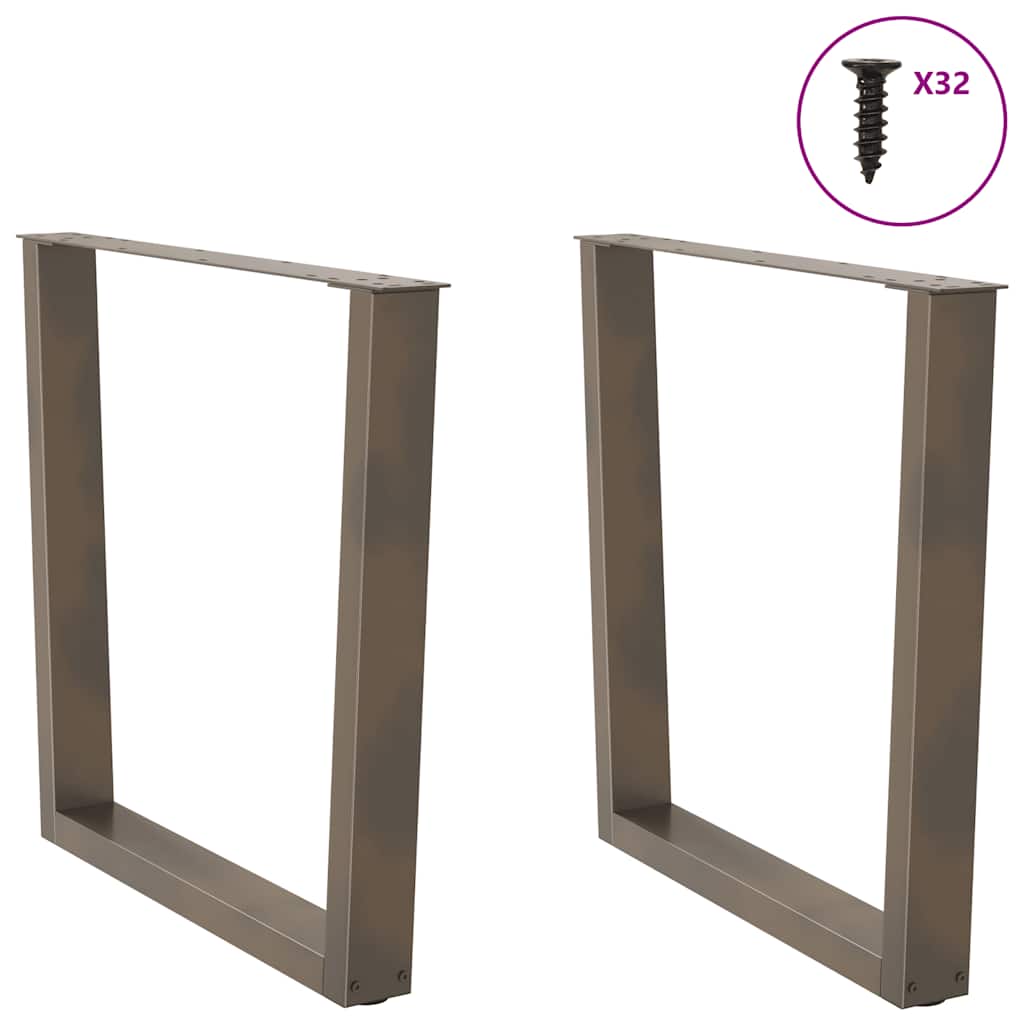 Couchtischbeine V-Form 2 Stück Schwarz 30x(30-31,3) cm Stahl