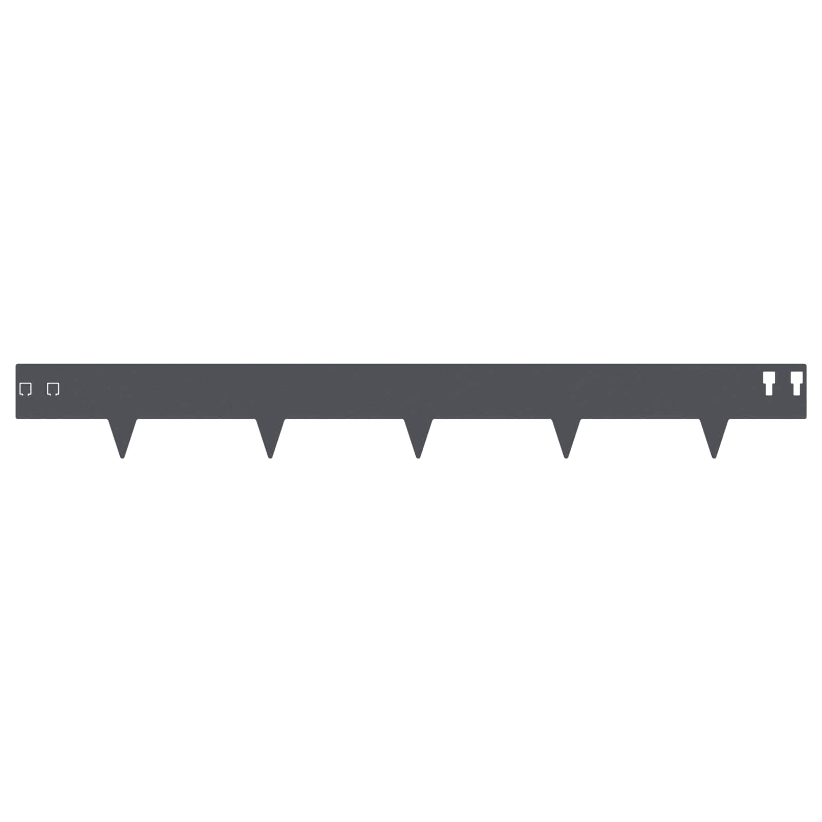 Raseneinfassung 10 pcs 100 x 12 cm Stahl Schwarz