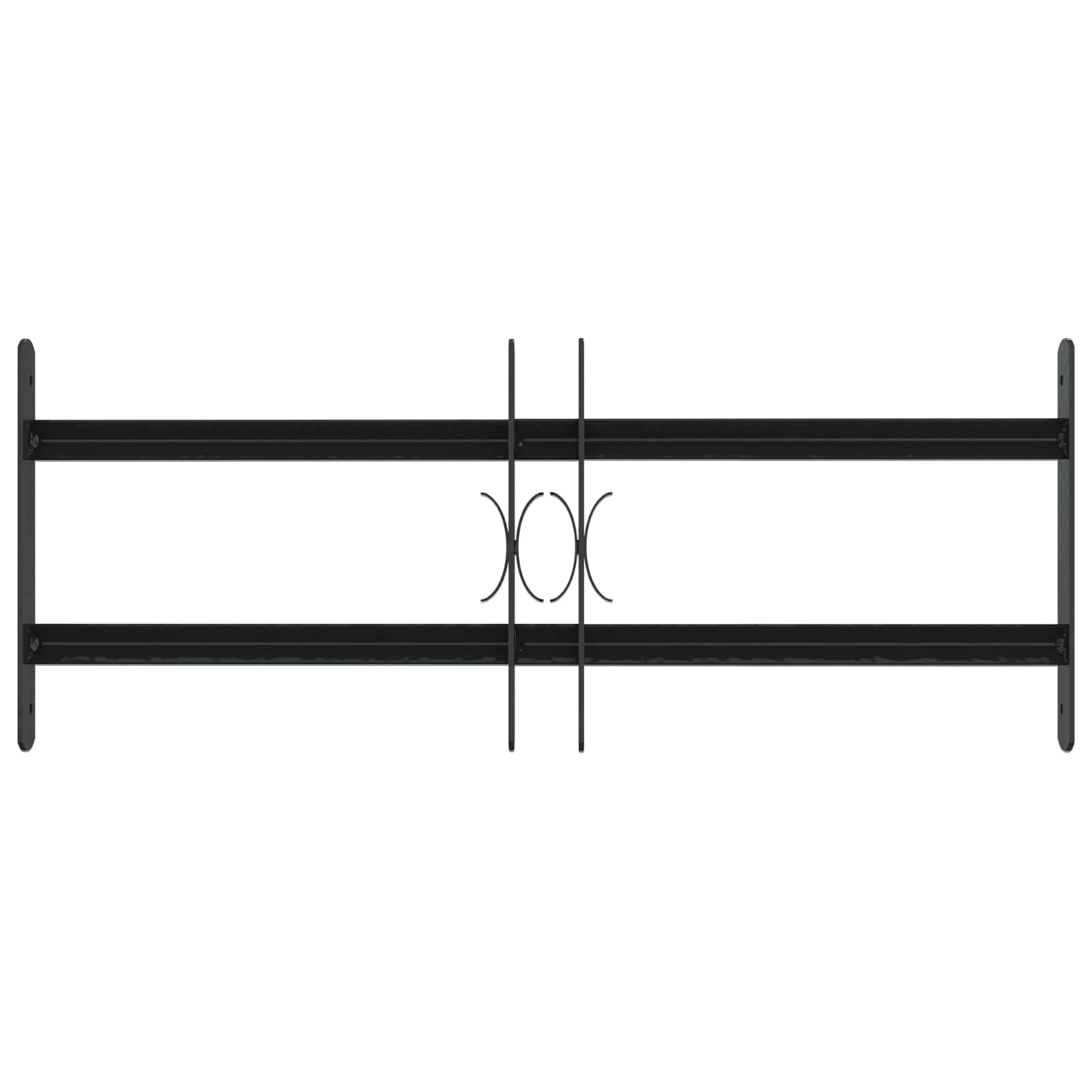 Fenstergitter 76 x 30 cm Pulverbeschichteter Stahl Schwarz