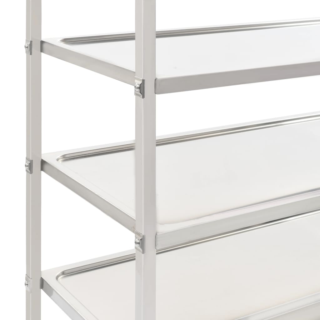 2-Stufiger Servierwagen 96,5 x 55 x 90 cm Edelstahl