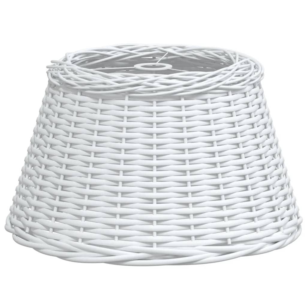 Lampenschirm Weiß Ø15x12 cm Korbweide