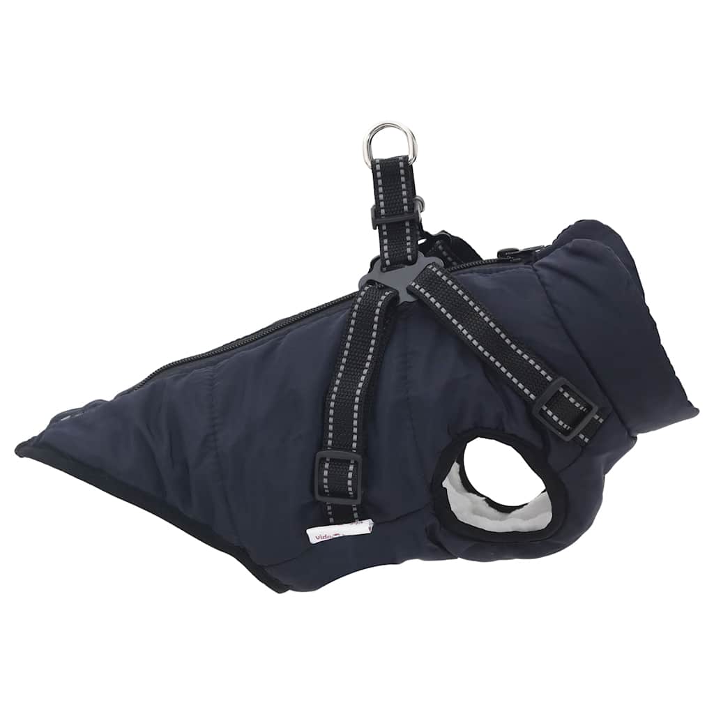 Hundemantel mit Geschirr Wasserdicht Reflektierend Lila L48