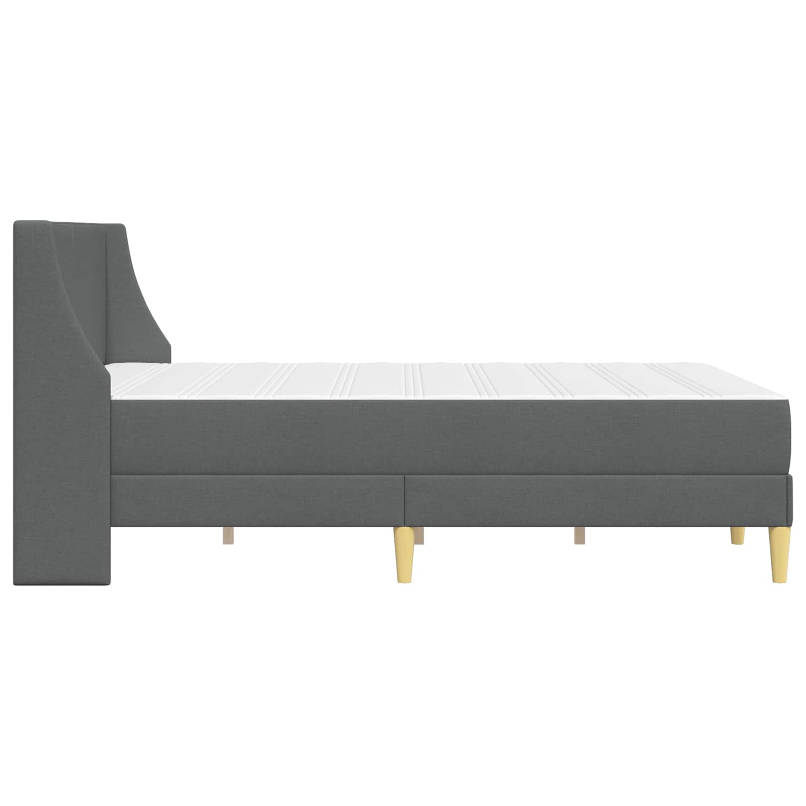 Bettgestell mit Matratze Hellgrau 80x 200 cm Polyester