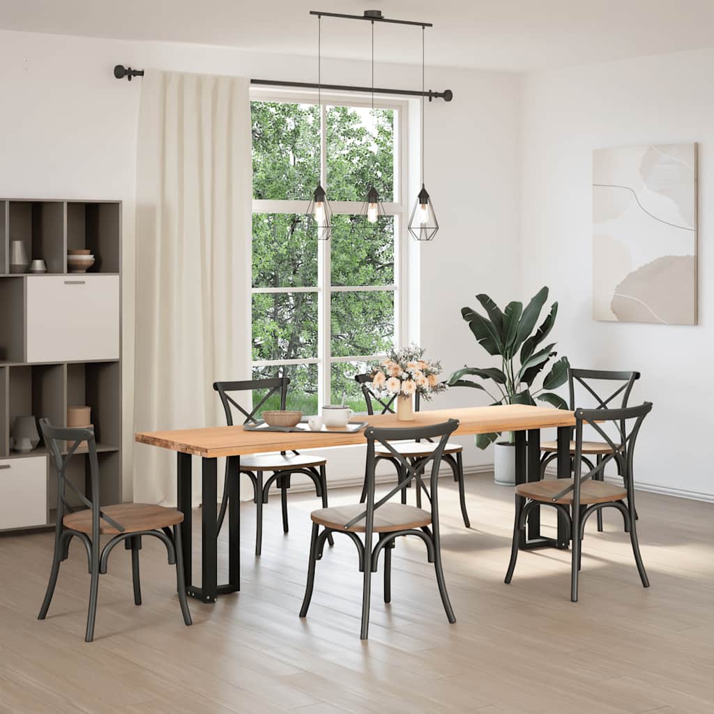 Couchtischbeine T-Form 2 Stk. Schwarz 30x25x(30-31) cm Stahl