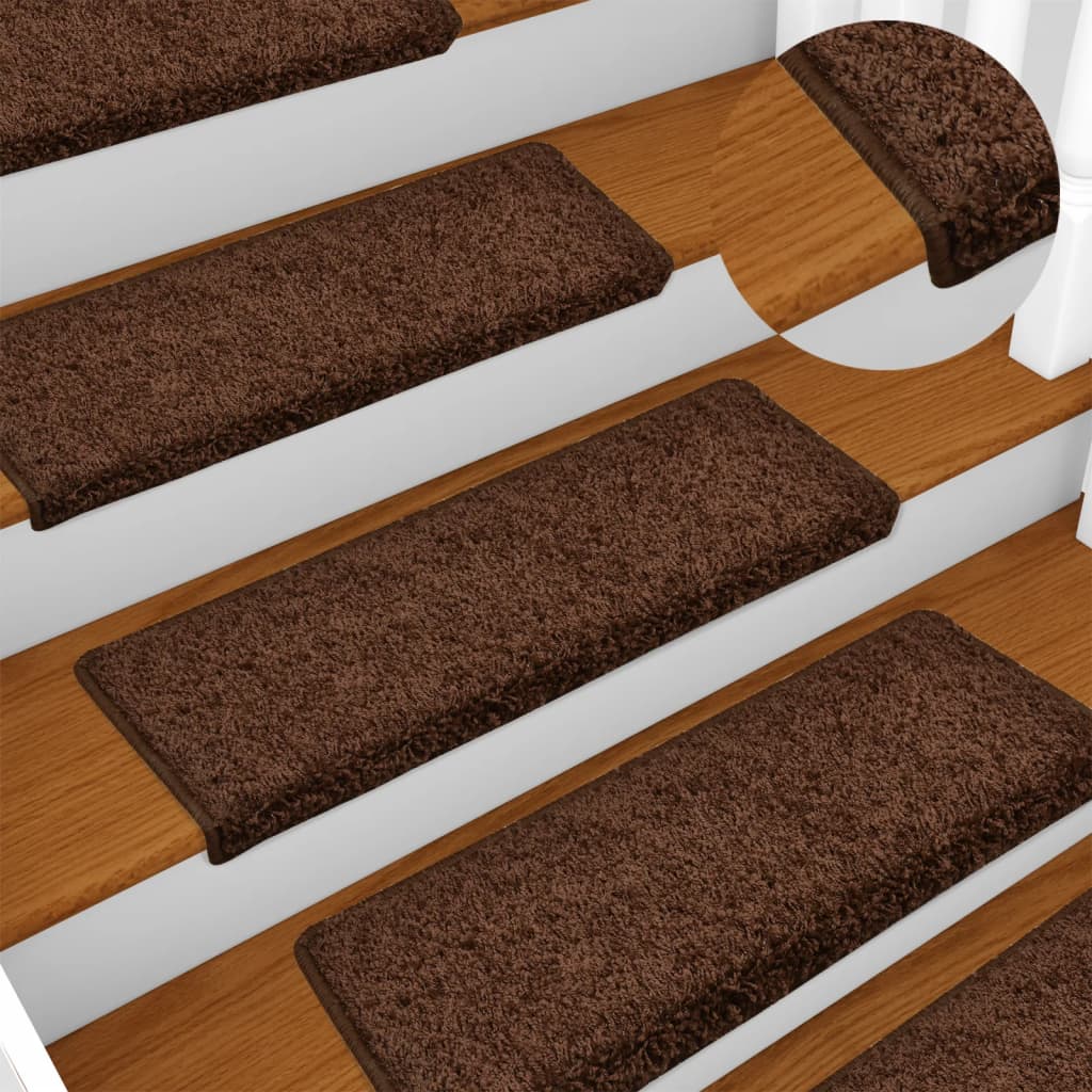 Stufenmatten 15 Stk. 65x21x4 cm Grau Rechteckiger Rand
