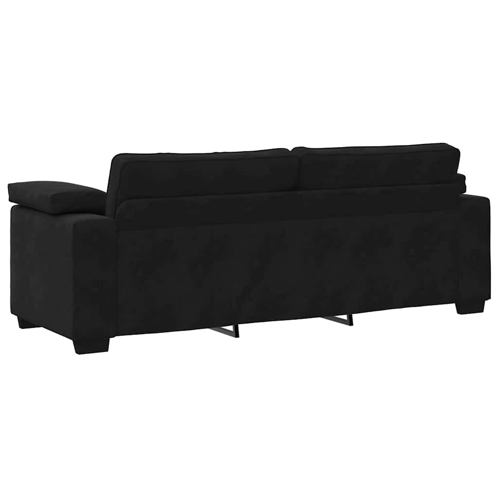 2-teiliges Sofa-Set mit Kissen, hellgrauer Samt