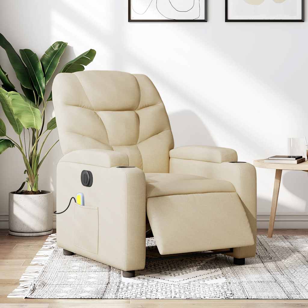 Relaxsessel Elektrisch Dunkelgrau Stoff
