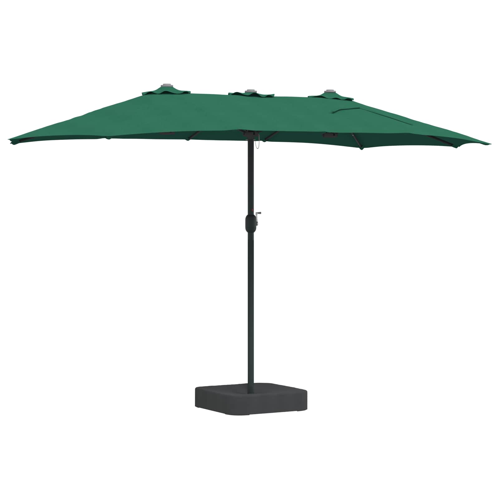 Garten-Sonnenschirm Sand und Anthrazit 385 x 209 x 244 cm
