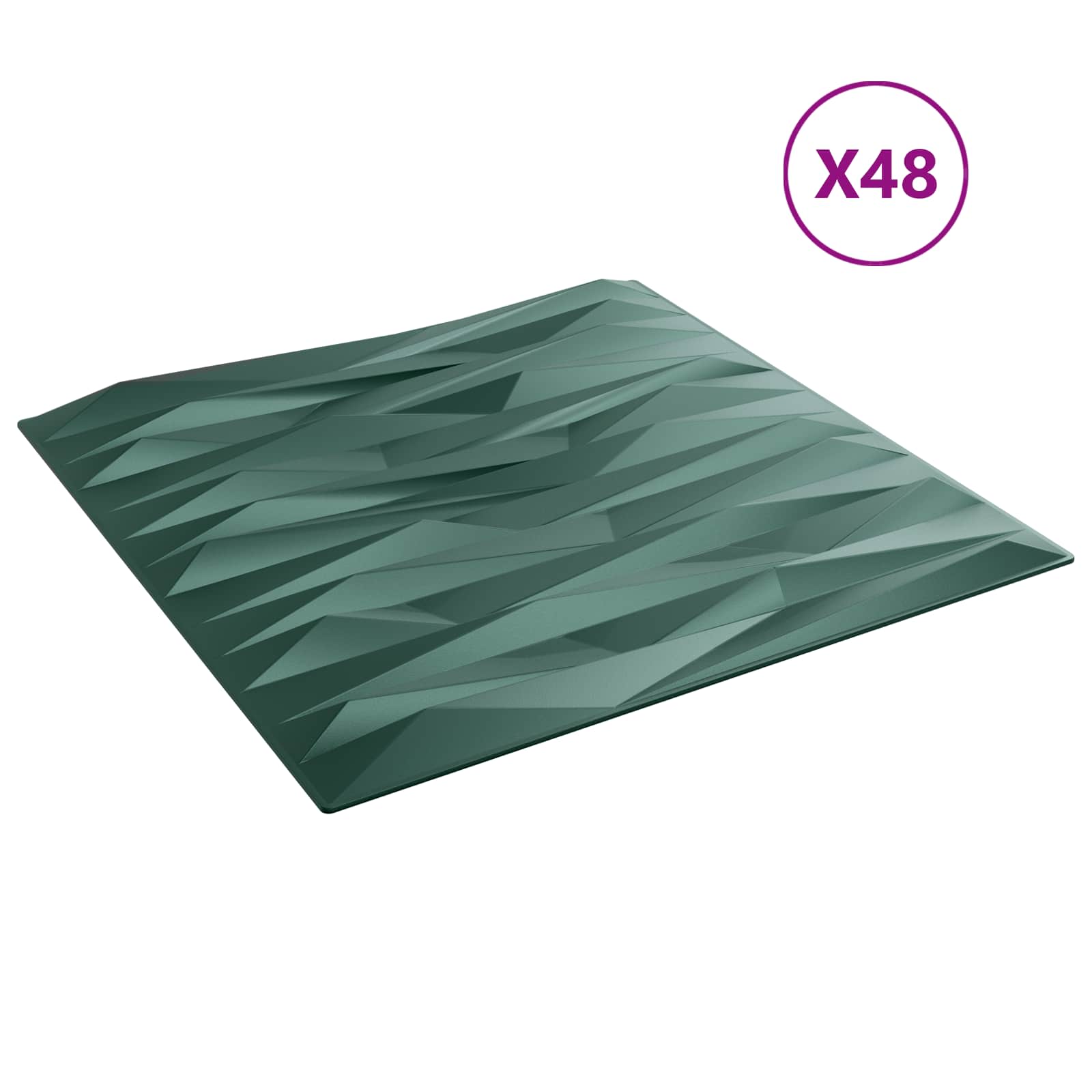 Wandpaneele 12 pcs Diamant Weiß 50 x 50 cm XPS Schaum