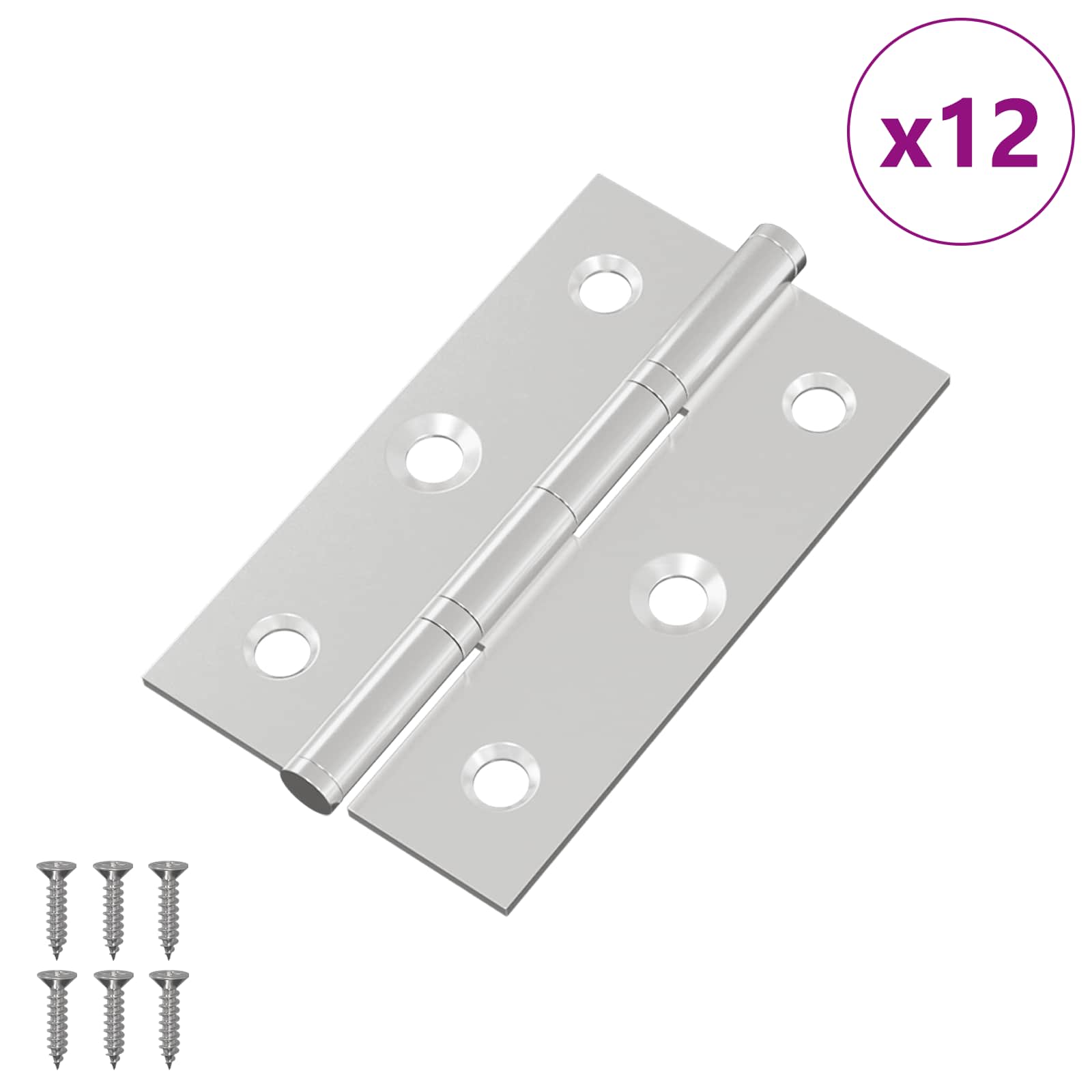 Scharnier Uni 2 pcs Silber 58 x 35 x 1 mm Stahl