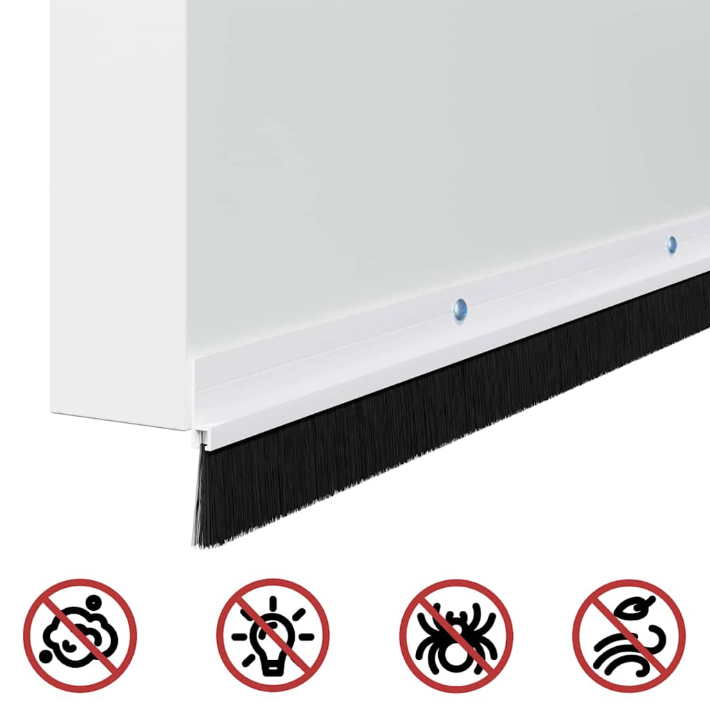 Aufsteck Türbürstendichtungen 2 pcs Braun 100 cm