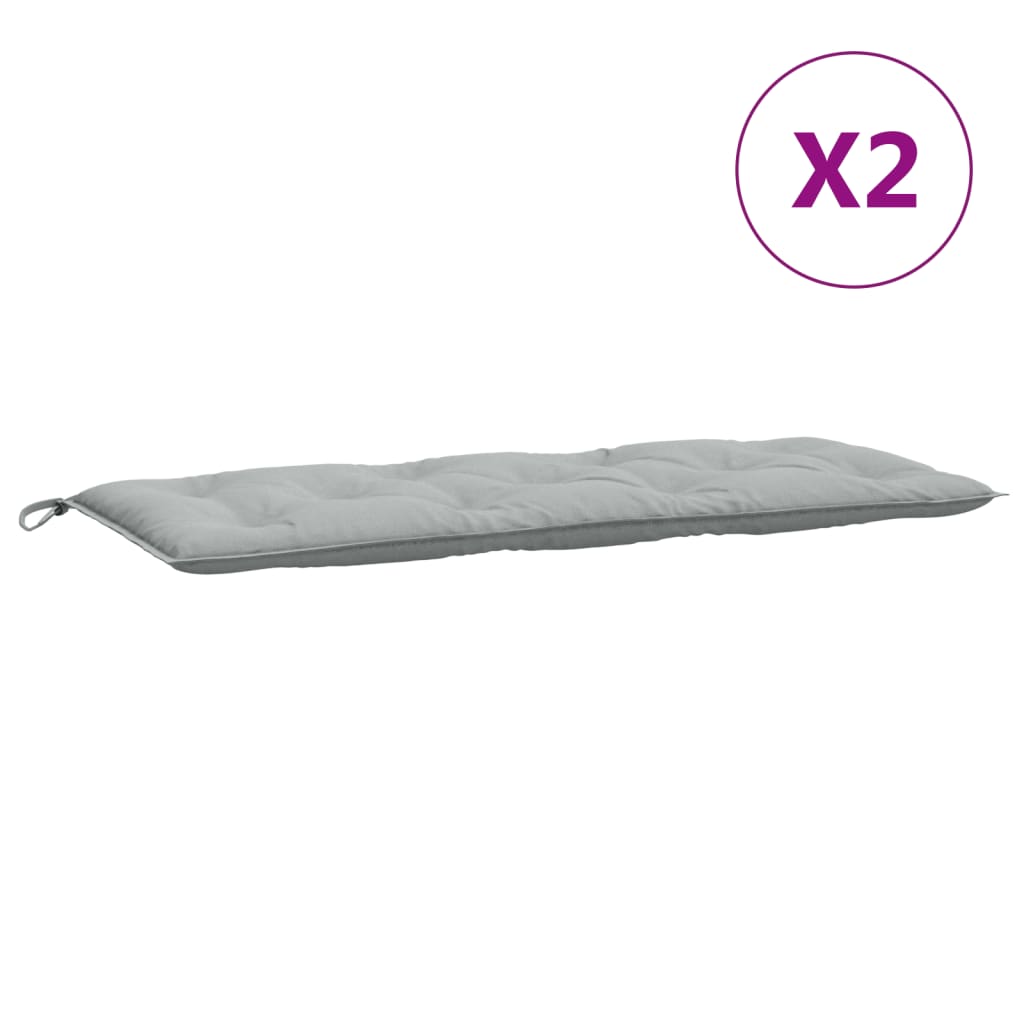 Gartenbank-Auflagen 2 Stk. Melange Anthrazit 100x50x7 cm Stoff
