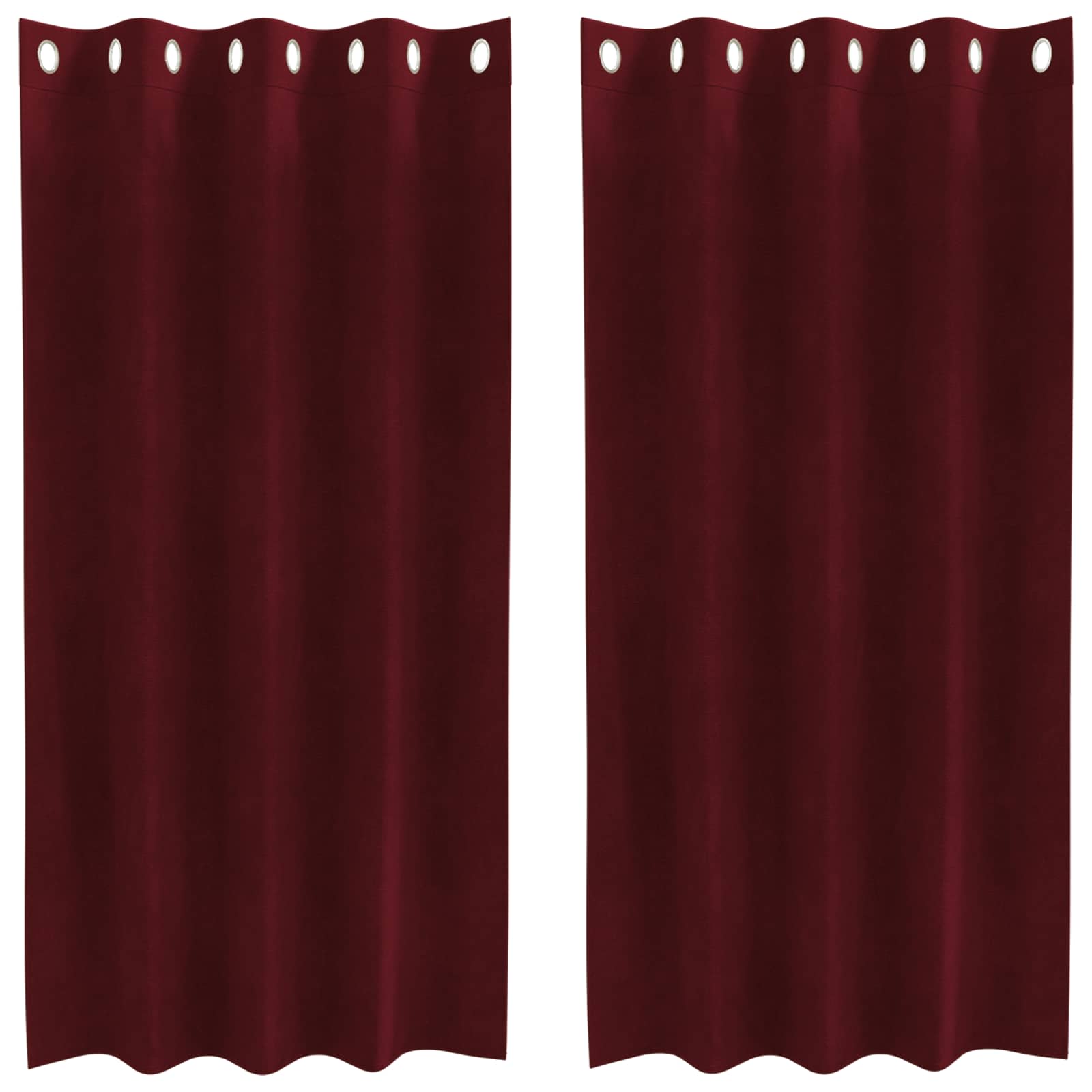 Verdunkelungsvorhänge 2 pcs Schwarz 140 x 140 cm Samt