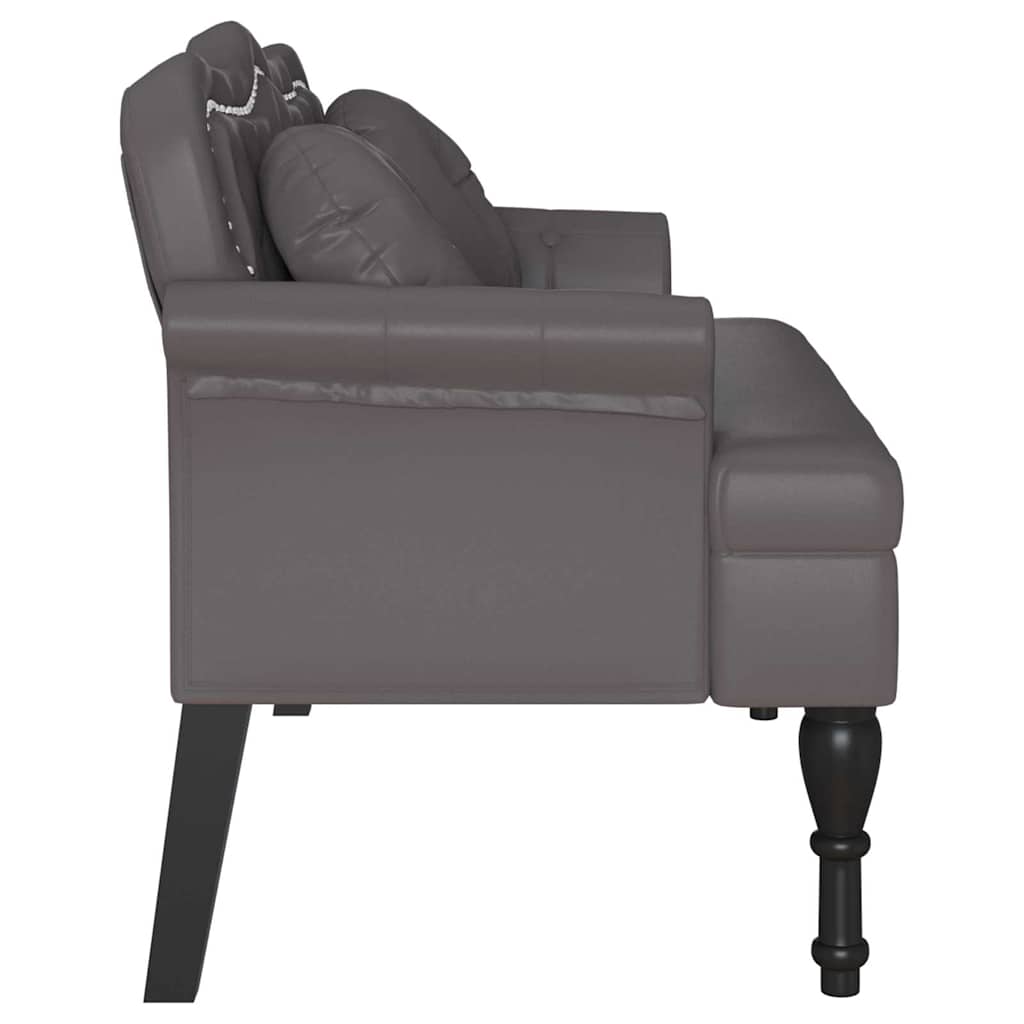 Chesterfield Bank Creme 120,5 x 65 x 75 cm Kunstleder