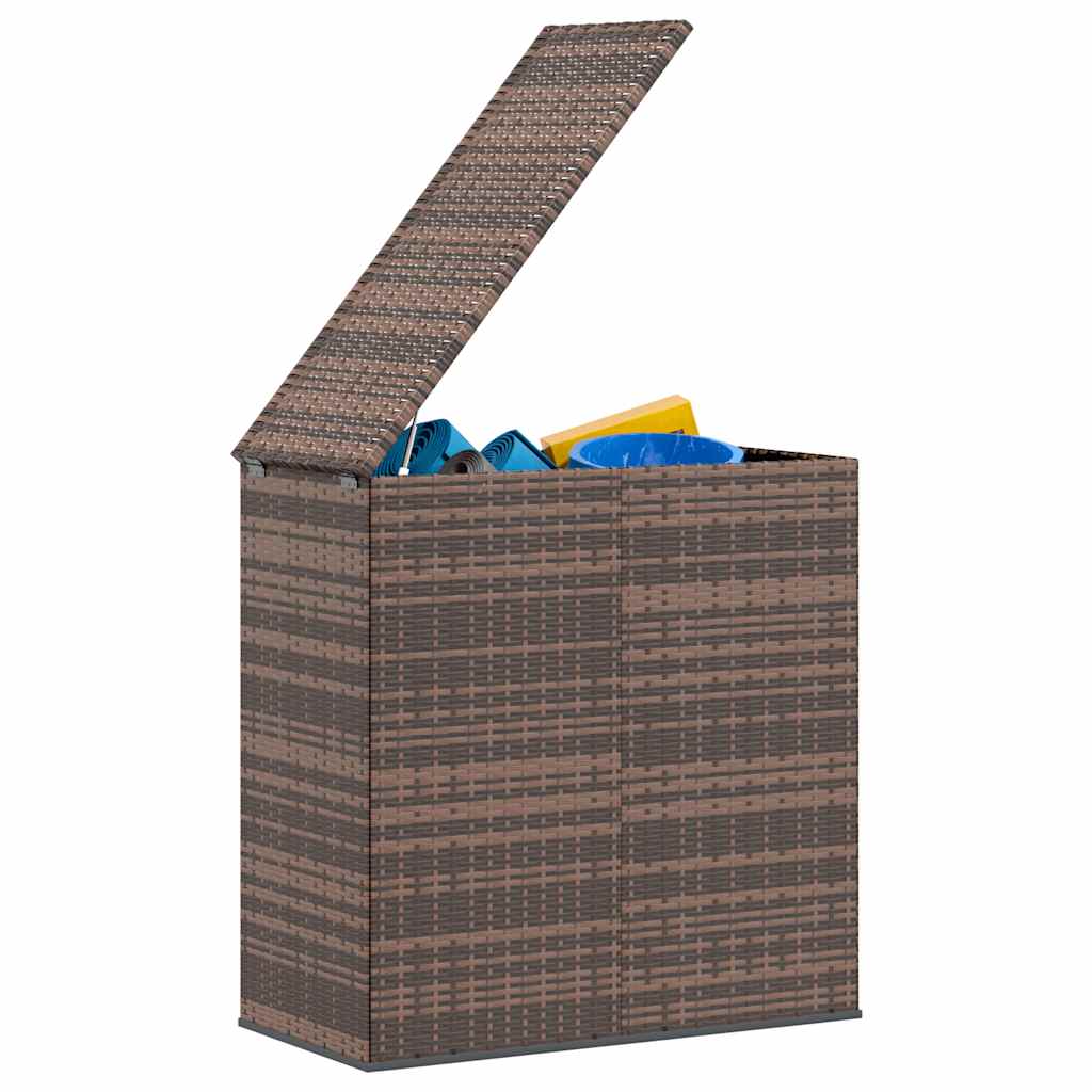 Garten-Kissenbox PE Rattan 100x49x103,5 cm Schwarz