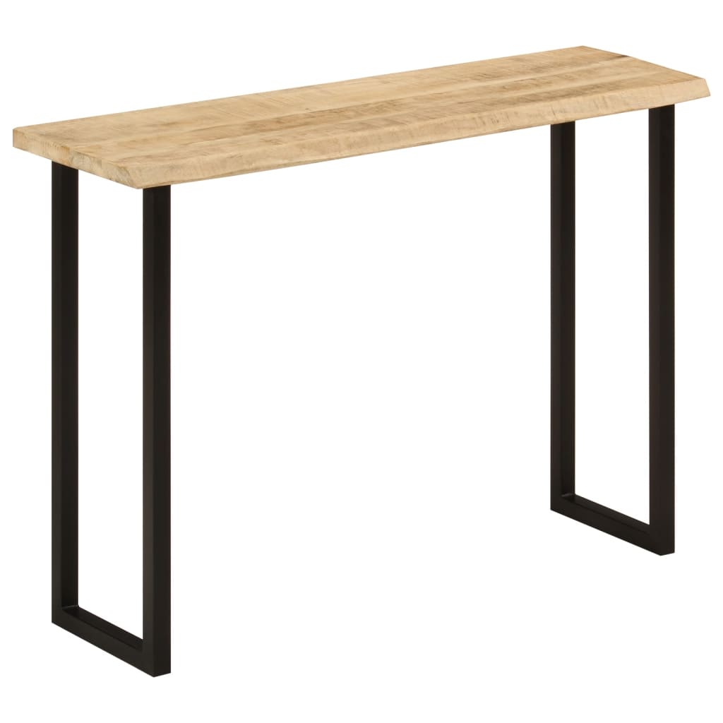 Konsolentisch mit Baumkante 105x33x76 cm Massivholz Mango