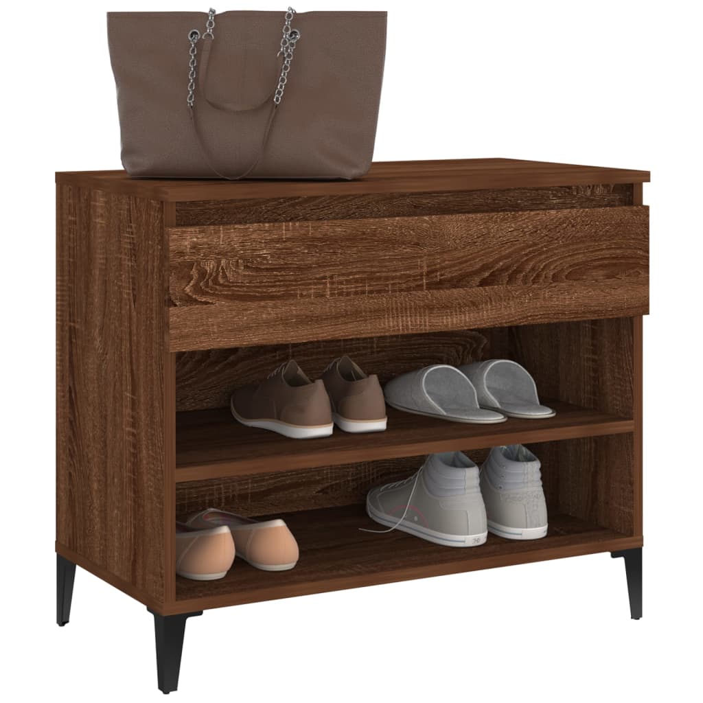 Schuhregal Weiß 70x36x60 cm Holzwerkstoff