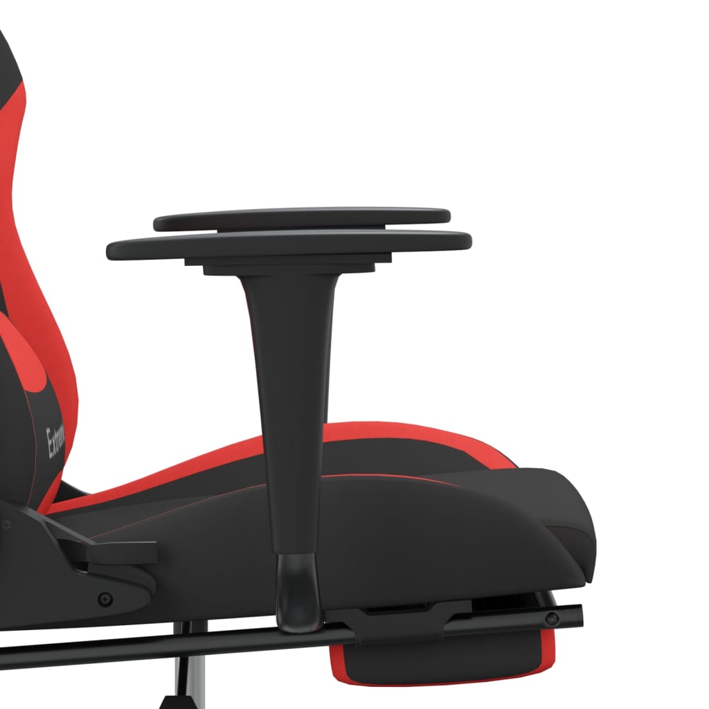 Gaming-Stuhl mit Massagefunktion Schwarz und Creme Stoff