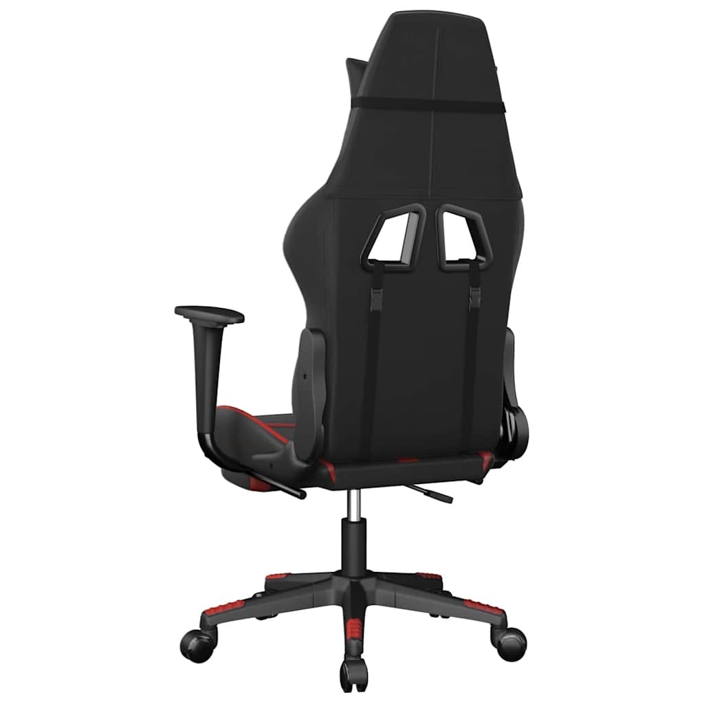 Gaming-Stuhl mit Massagefunktion Schwarz und Grün Kunstleder