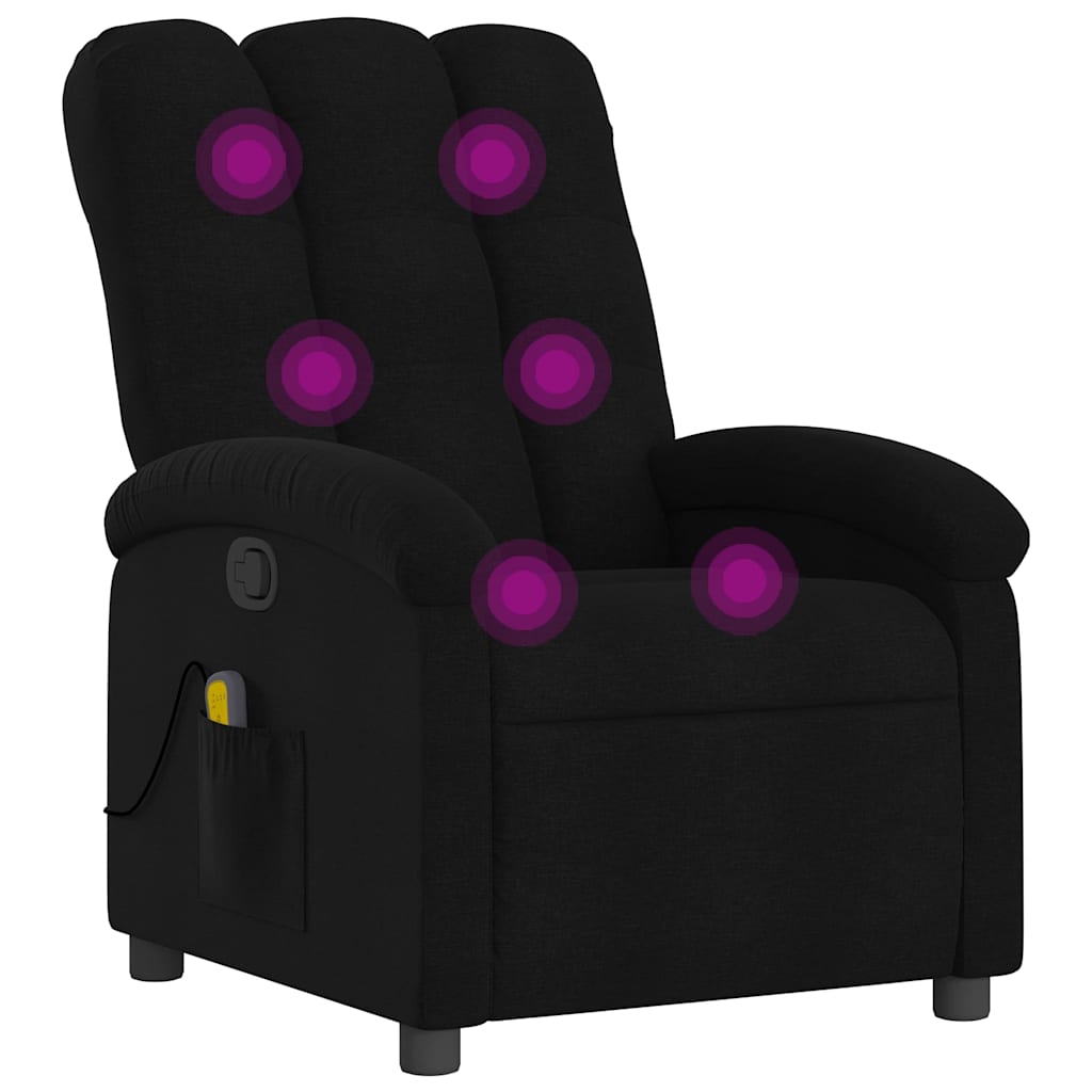 Massage-Relaxsessel, hellgrauer Stoff