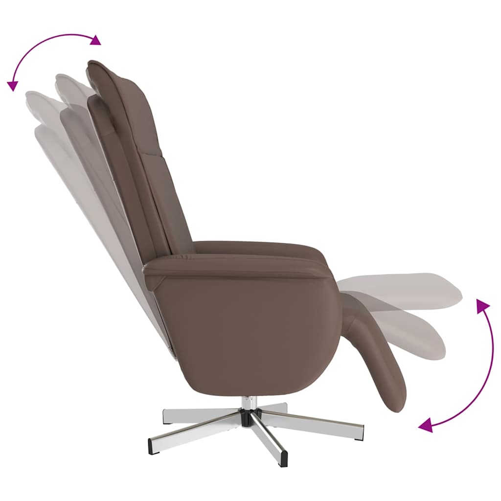 Massagesessel mit Fußteil Creme Kunstleder