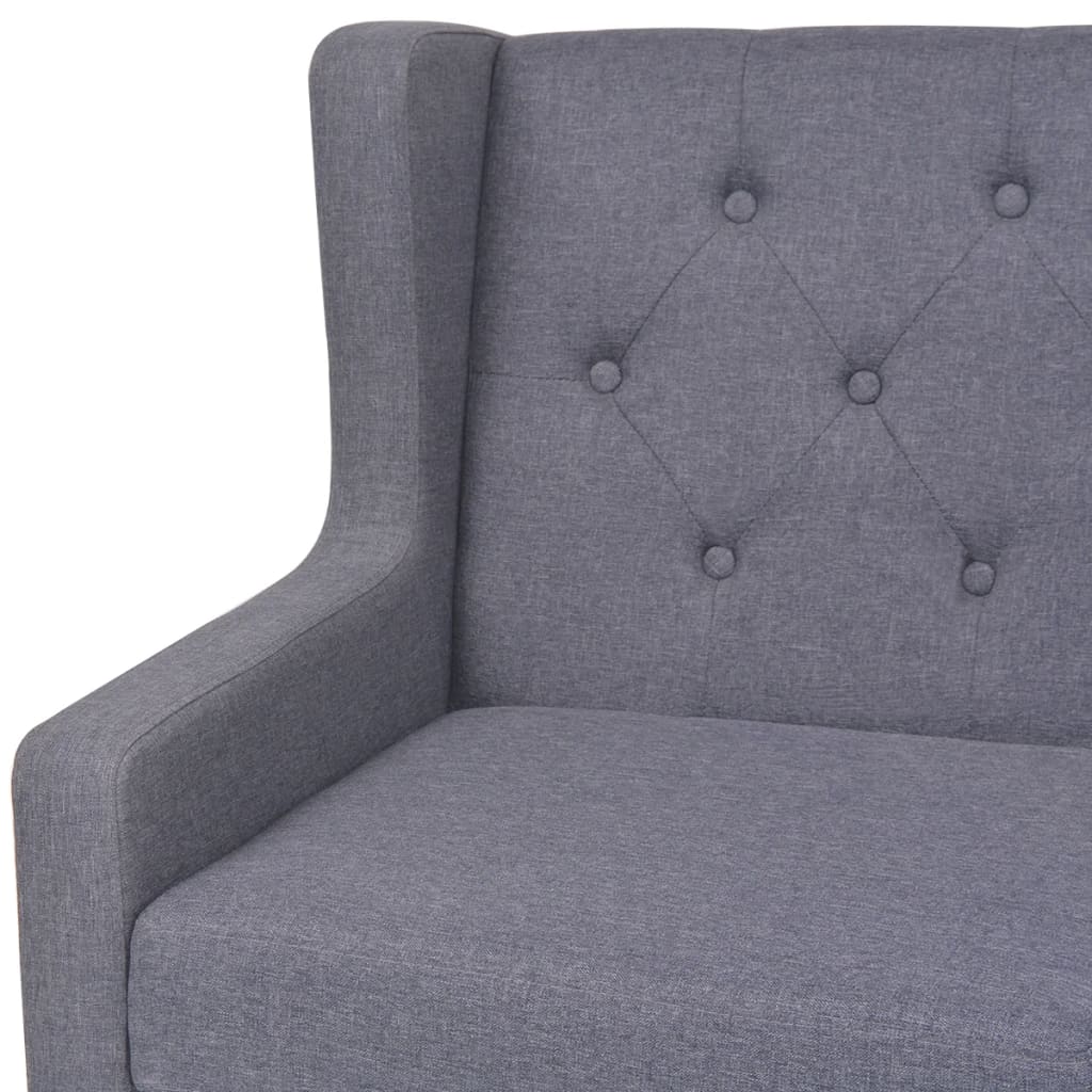 2-Sitzer Sofa Stoff Cremeweiß