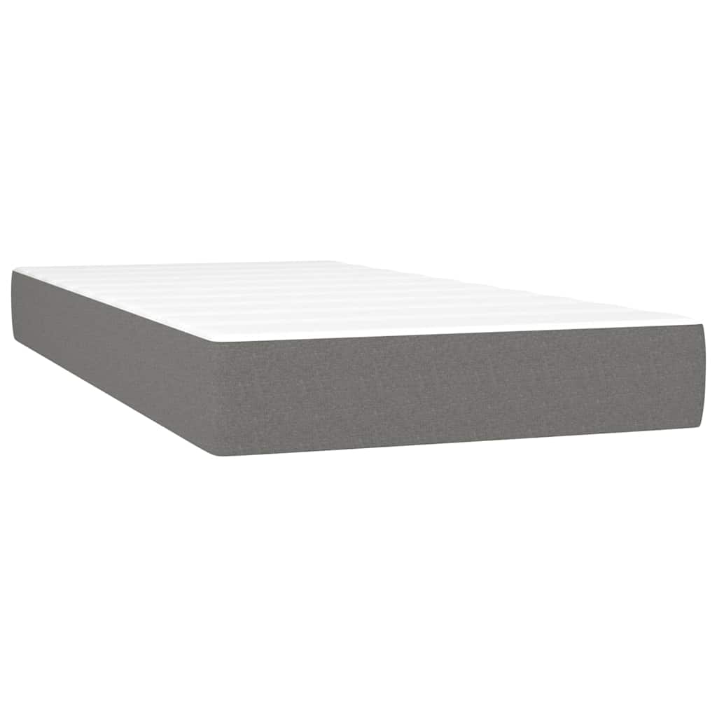 Taschenfederkernmatratze Mittel Hellgrau 80x200x20 cm Stoff