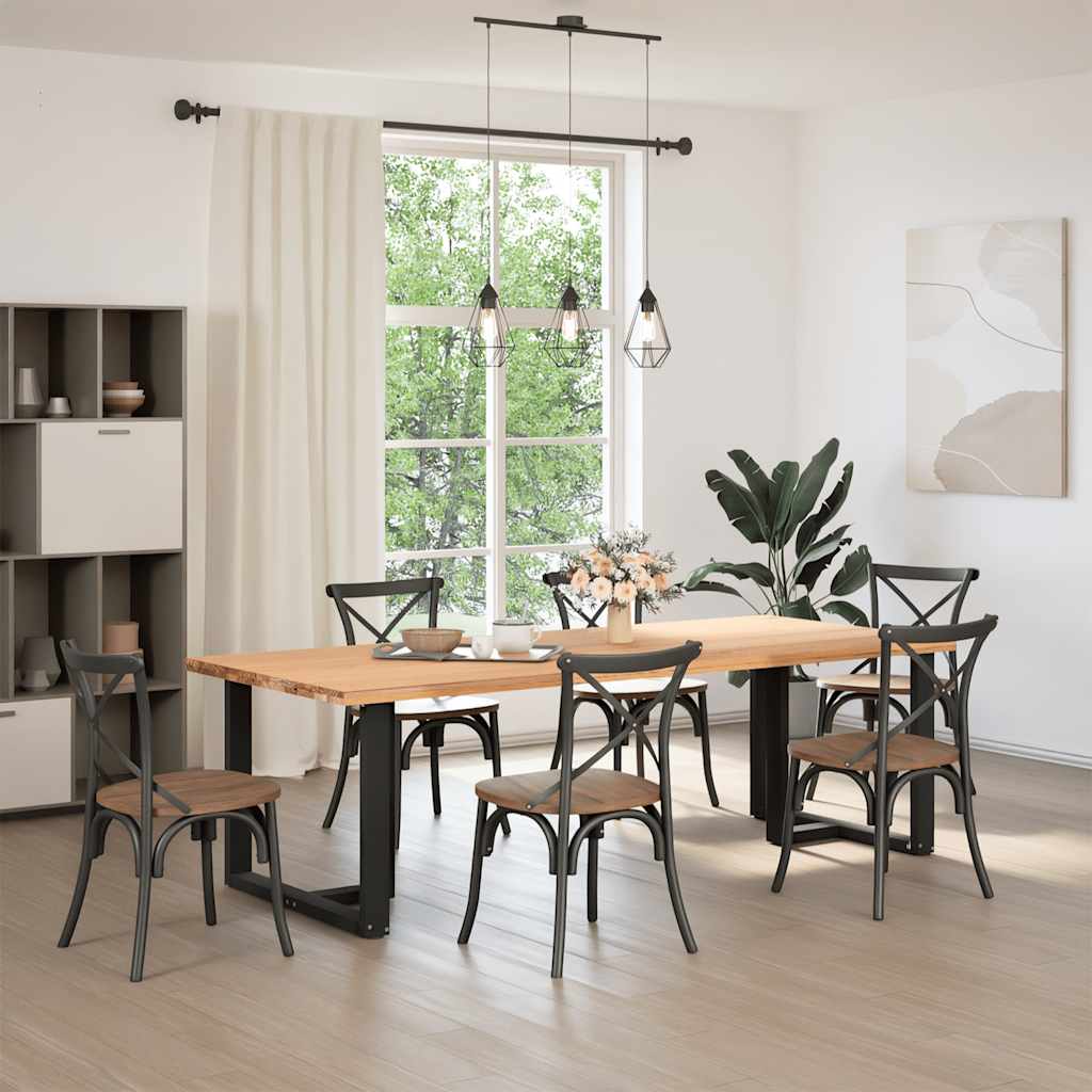 Couchtischbeine T-Form 2 Stk. Schwarz 30x25x(30-31) cm Stahl