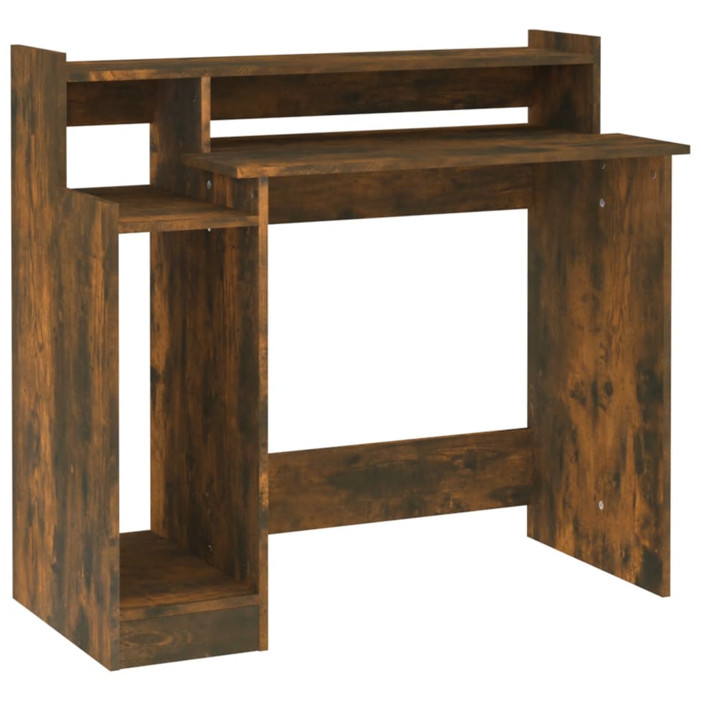Schreibtisch mit LEDs Weiß 97x45x90 cm Holzwerkstoff