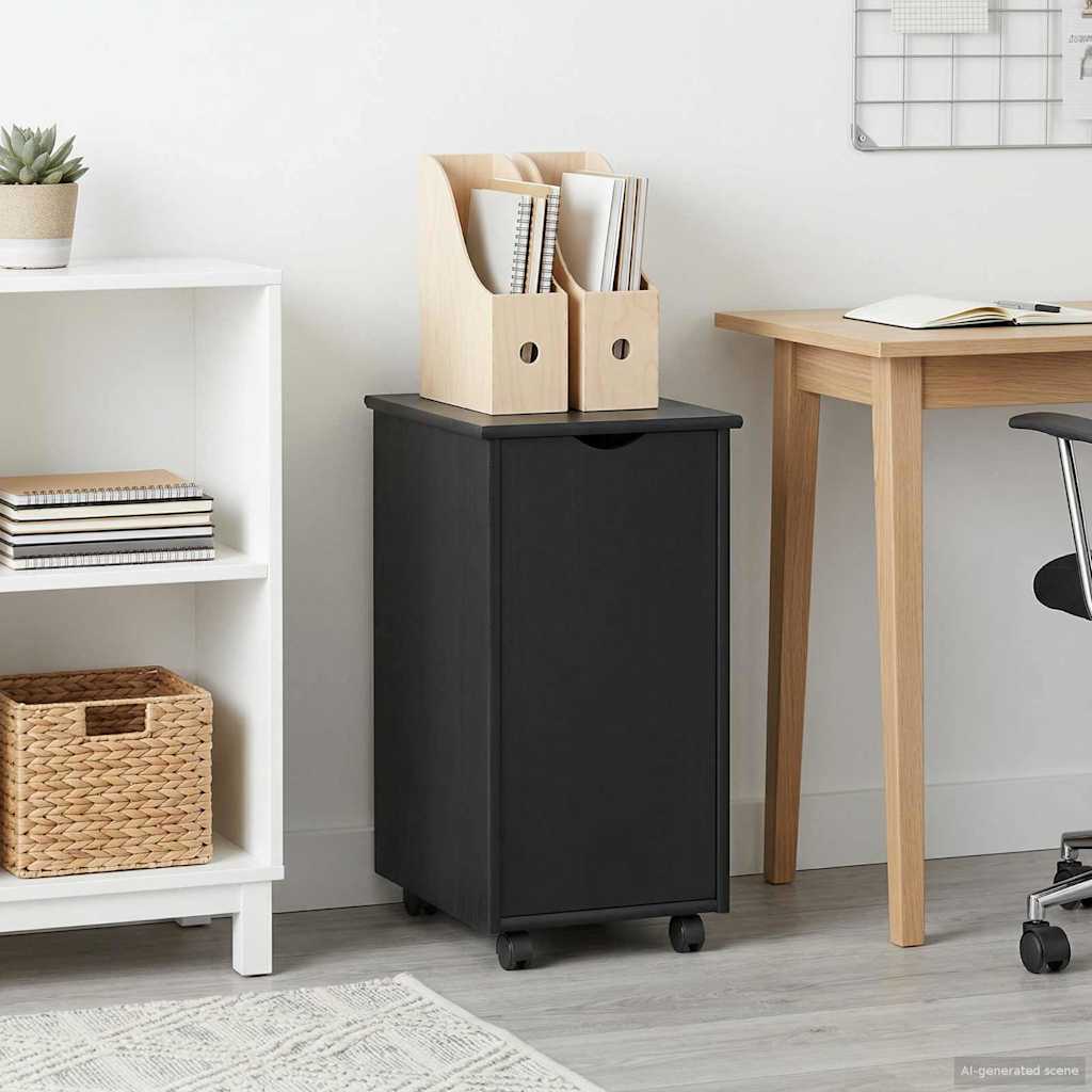 Rollschrank Honigbraun 34 x 39 x 65,5 cm Massivholz Kiefer