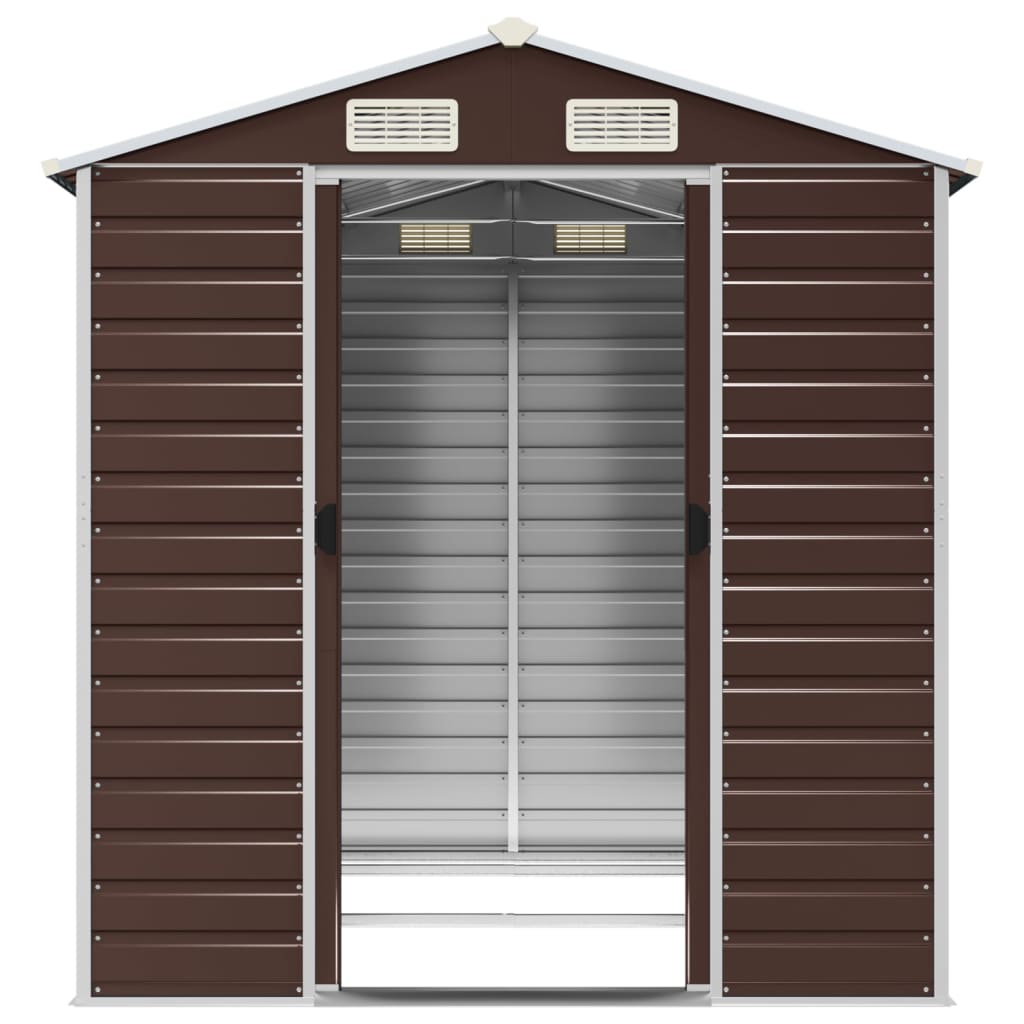 Gerätehaus Grün 191x130x198 cm Verzinkter Stahl