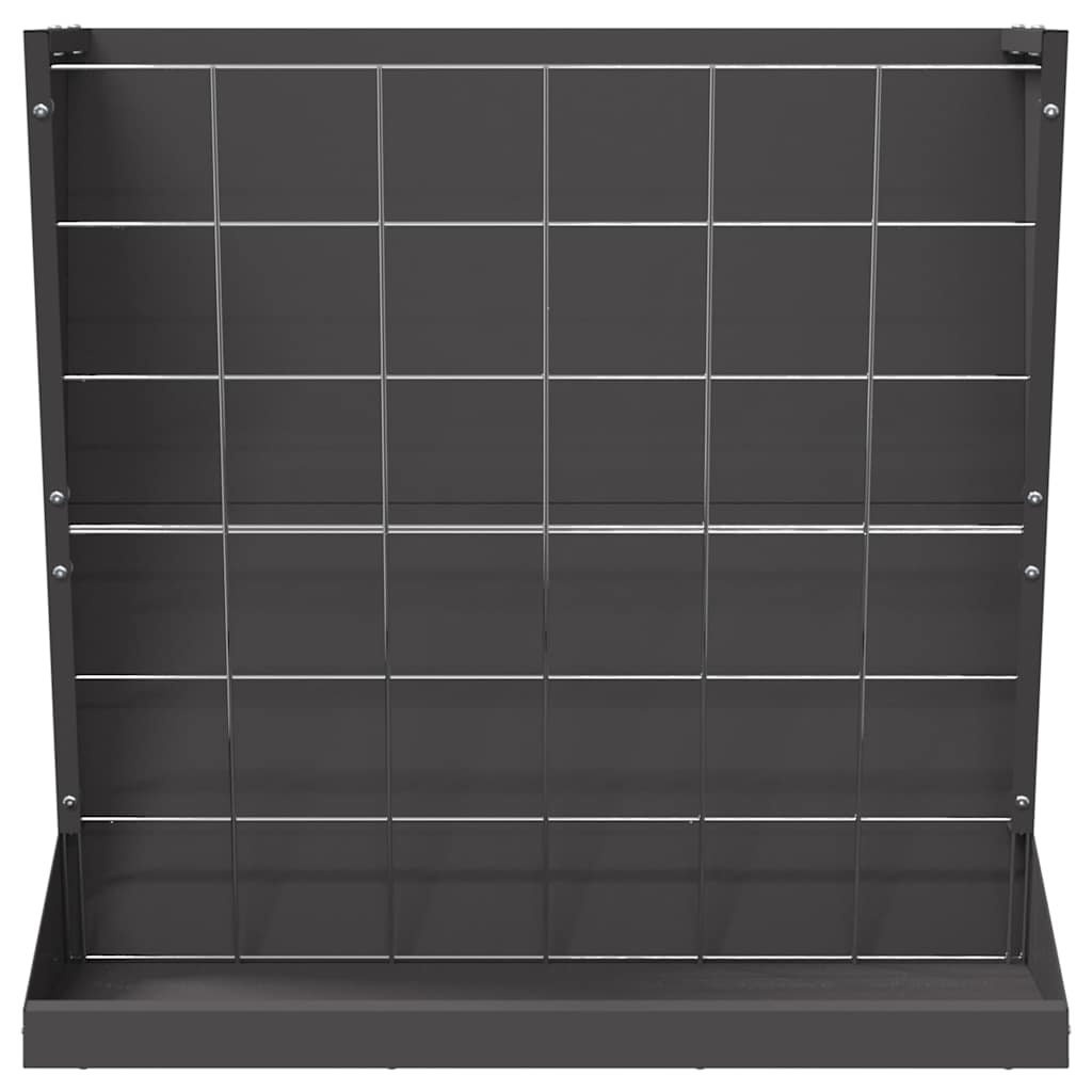 Heu Futterspender Schwarz 71 x 33 x 70 cm Kaltgewalzter Stahl