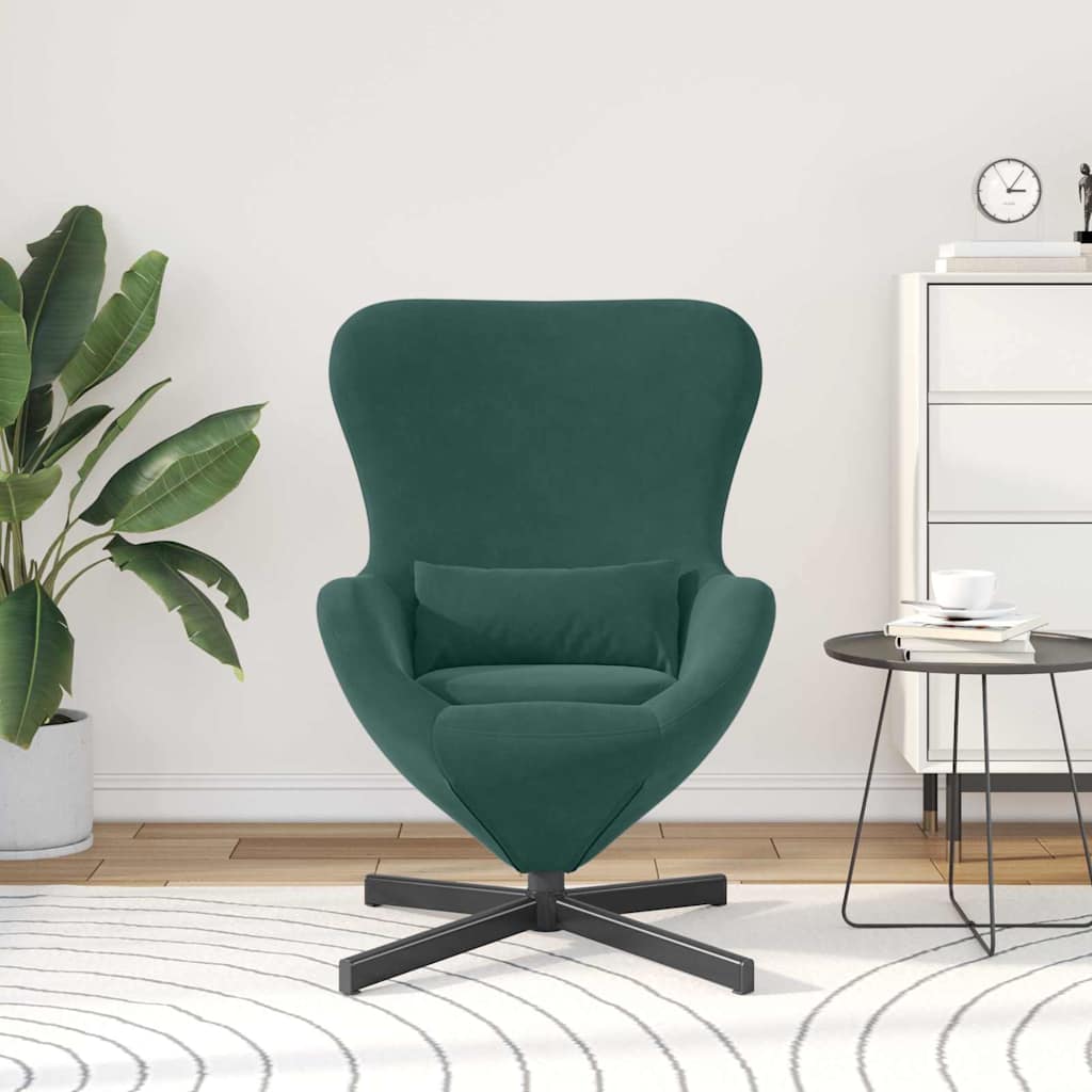 Eiersessel Blau 63 x 73 x 90 cm Samt