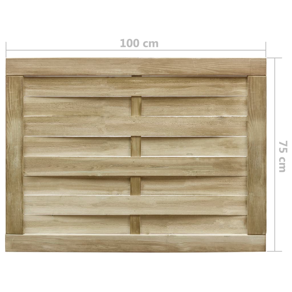 Gartentor Imprägniertes Kiefernholz 100x75 cm Grün