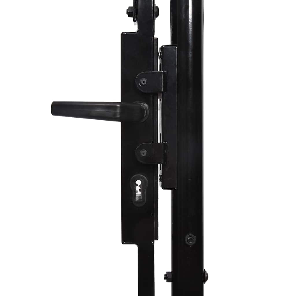 Gartentor Woerden Stahl 1x4 m Schwarz
