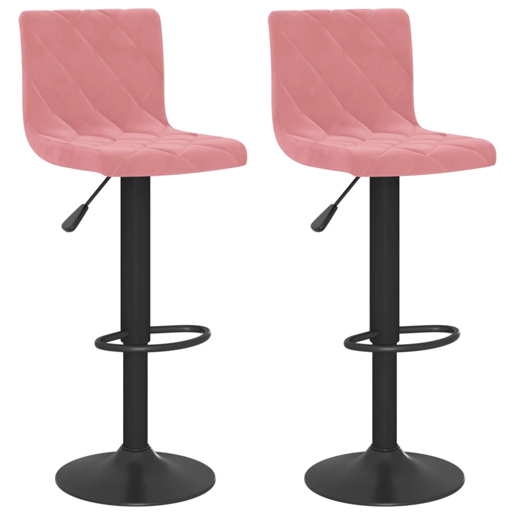 Barhocker 2 Stk. Creme Samt