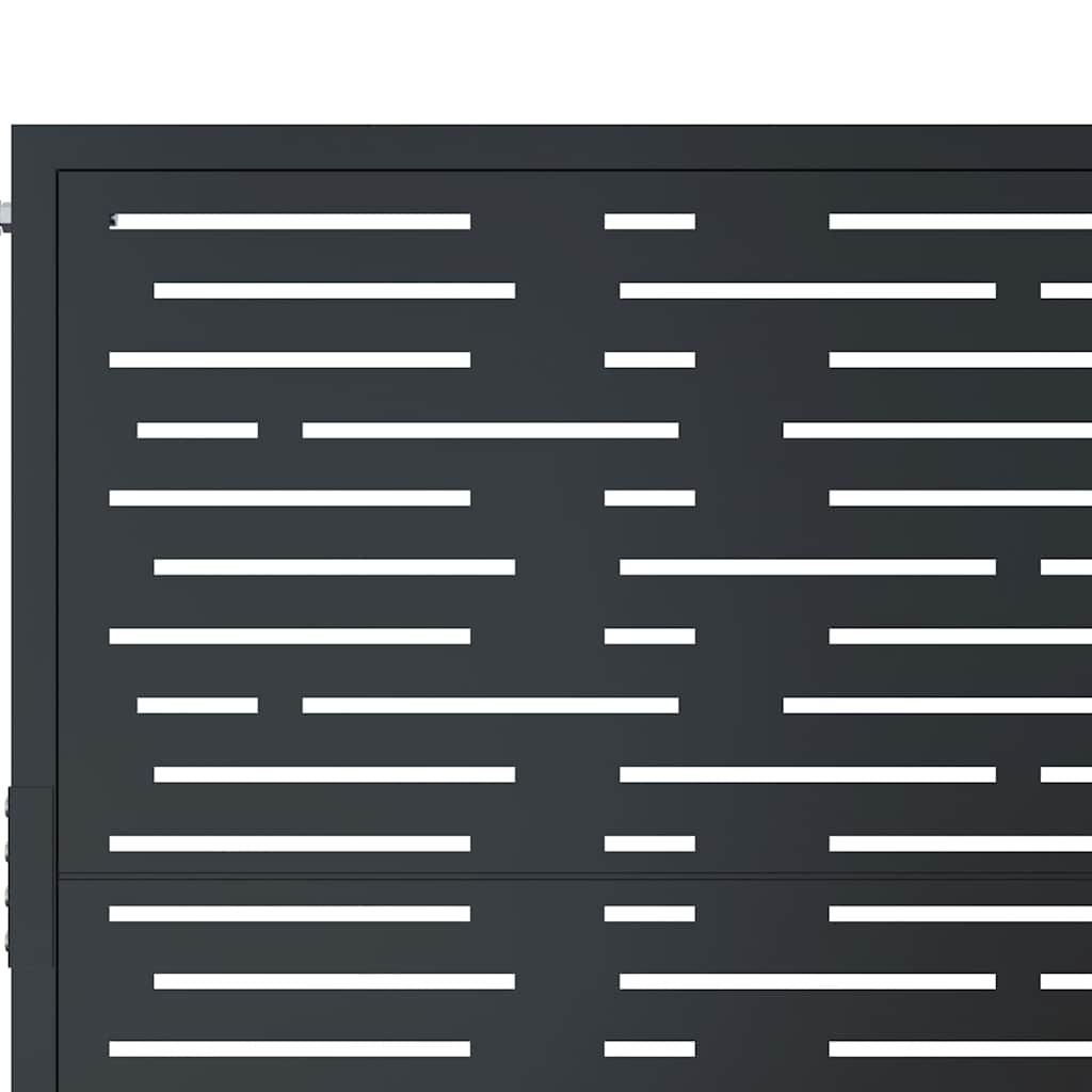 Gartentor Anthrazit 100x175 cm Stahl Quadratisches Design