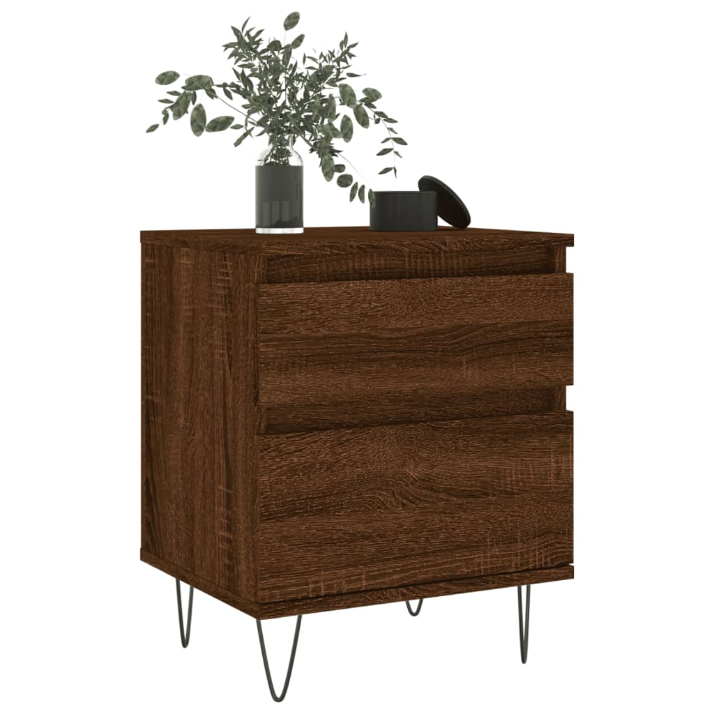 Bettschrank Schwarz Eichen-Optik 40 x 35 x 50 cm Holzwerkstoff