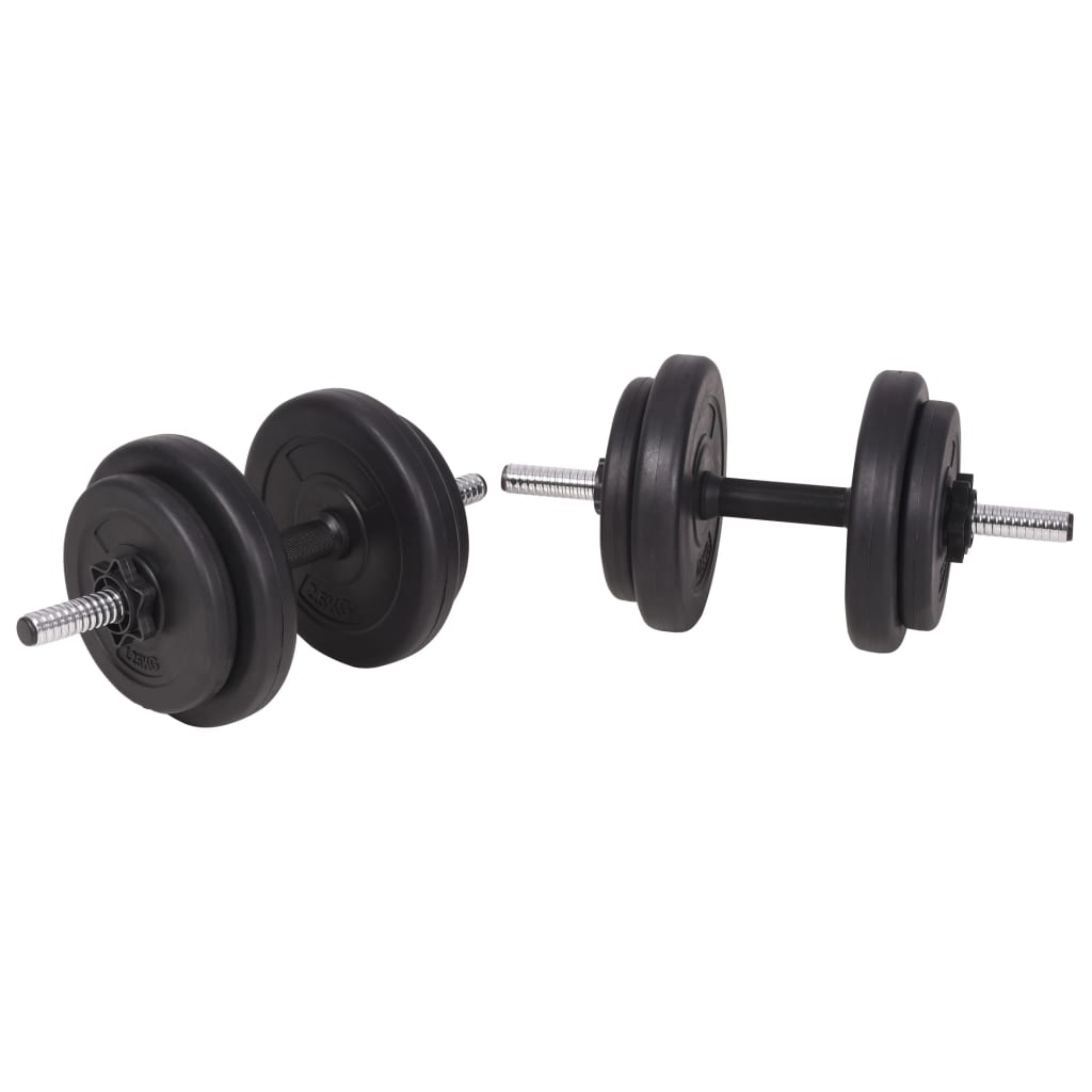 Trainingsbank mit Ablage, Langhantel und Kurzhantel Set 60,5 kg