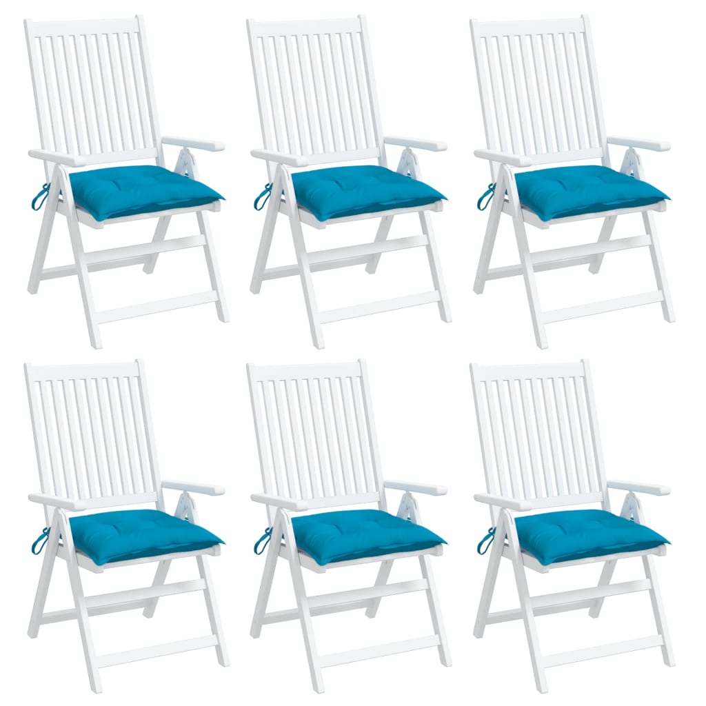Stuhlkissen 4 Stk. Hellblau 40x40x7 cm Oxford-Gewebe