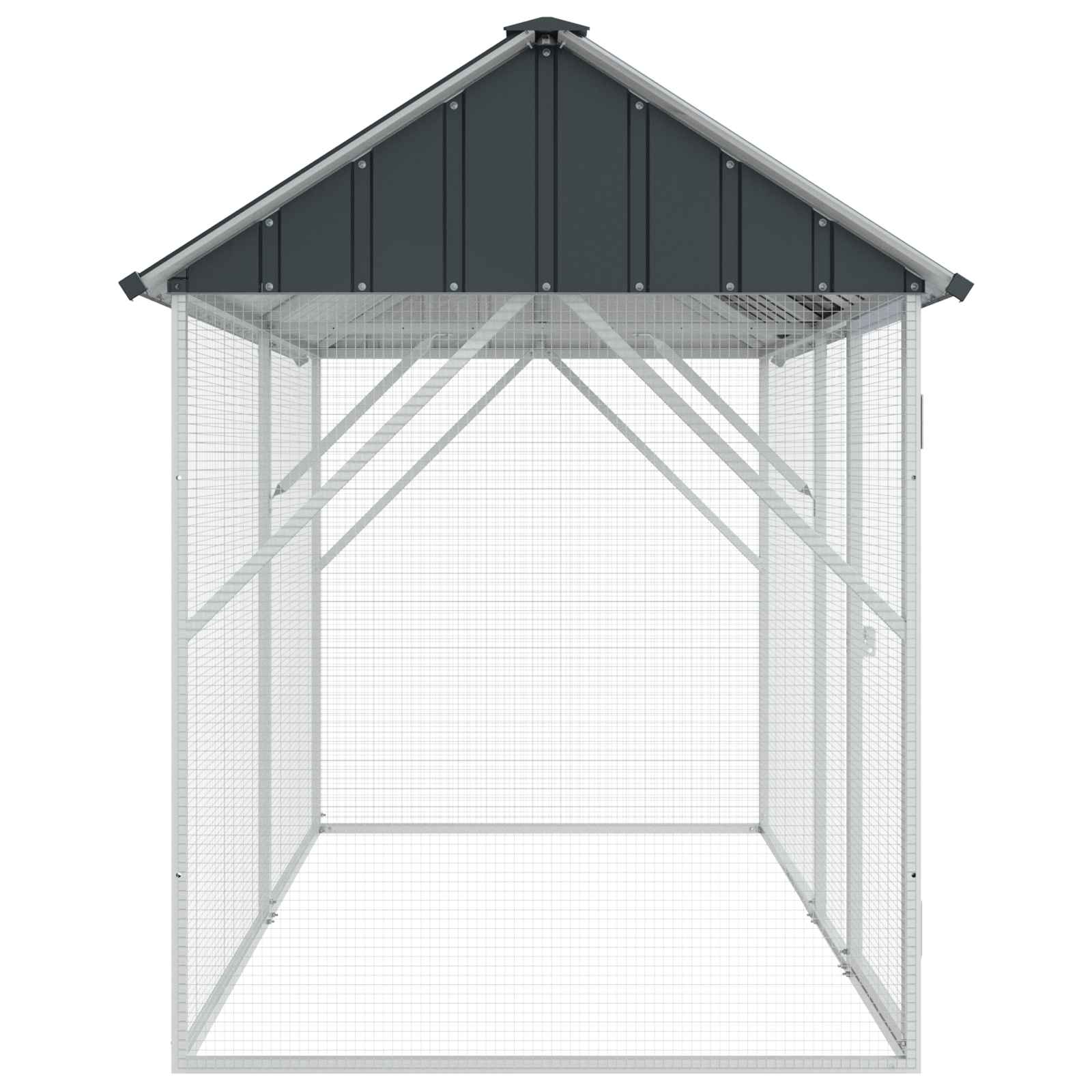 Vogelkäfig Anthrazit 215 x 208 x 247 cm Verzinkter Stahl
