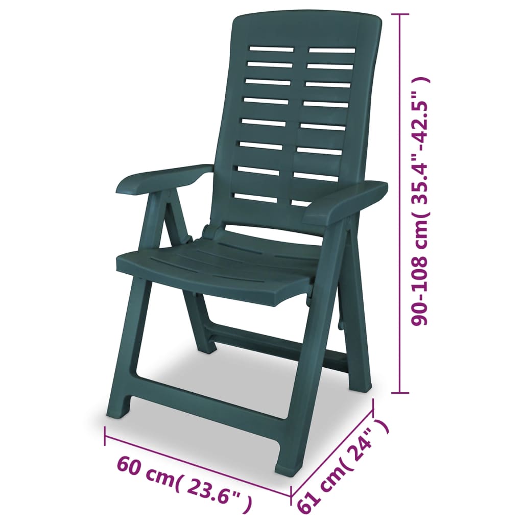 Garten-Liegestühle 4 Stk. Kunststoff Weiß