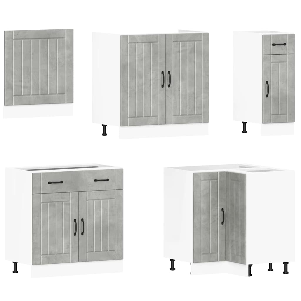 11-tlg. Küchenschrank-Set Lucca Weiß Holzwerkstoff