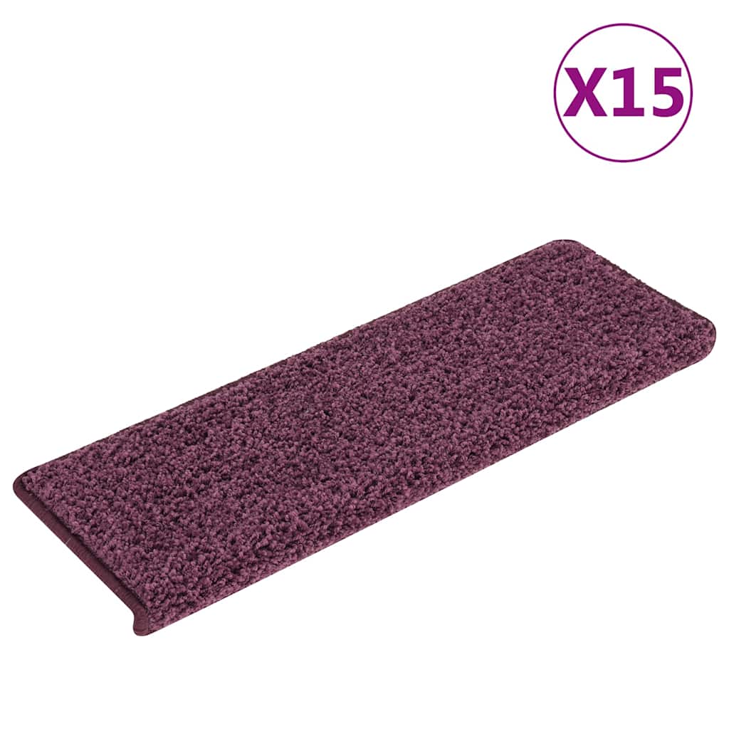 Stufenmatten 15 Stk. 65x21x4 cm Grau Rechteckiger Rand