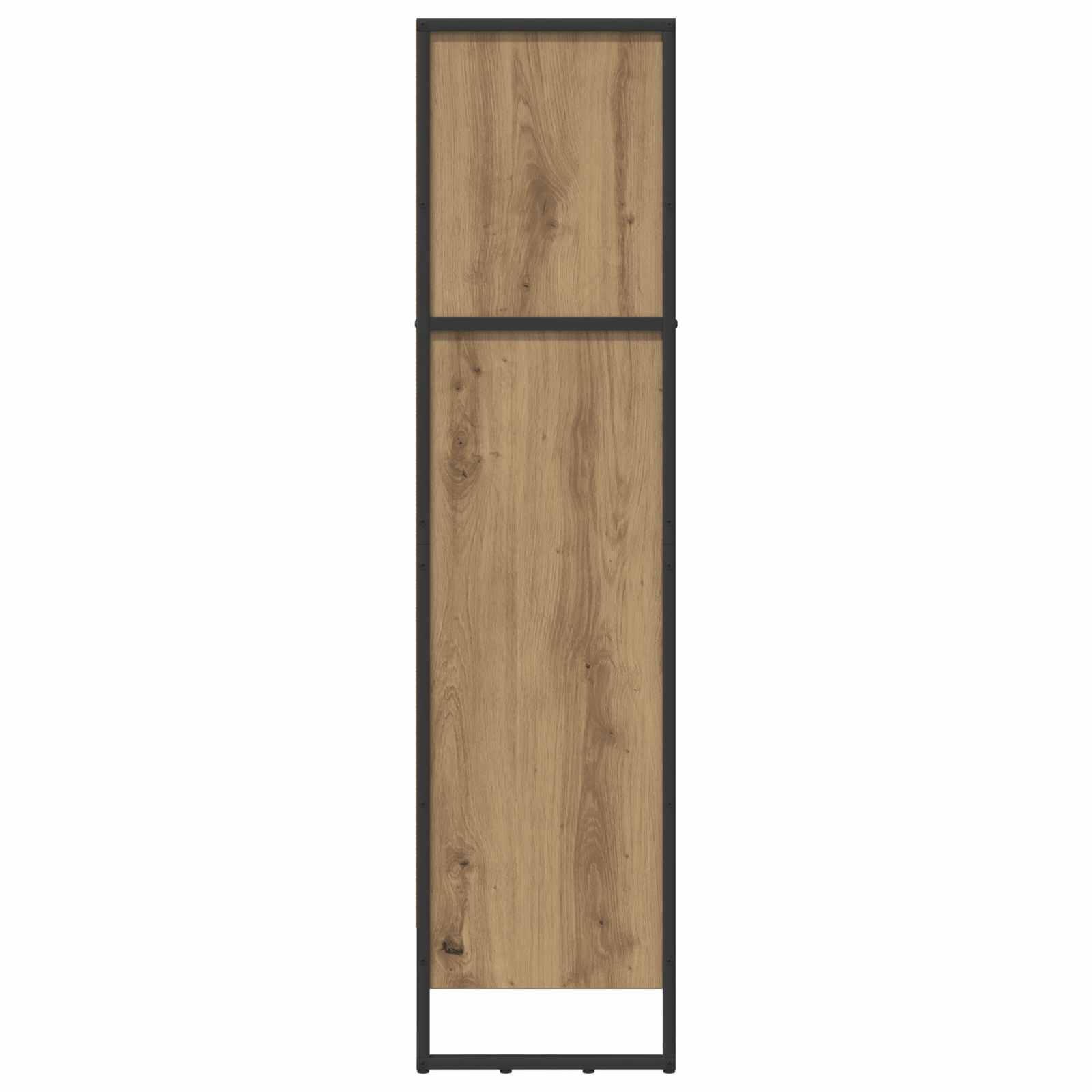 Bücherregal 2 pcs Schwarz Eichen-Optik 60 x 30 x 189,5 cm