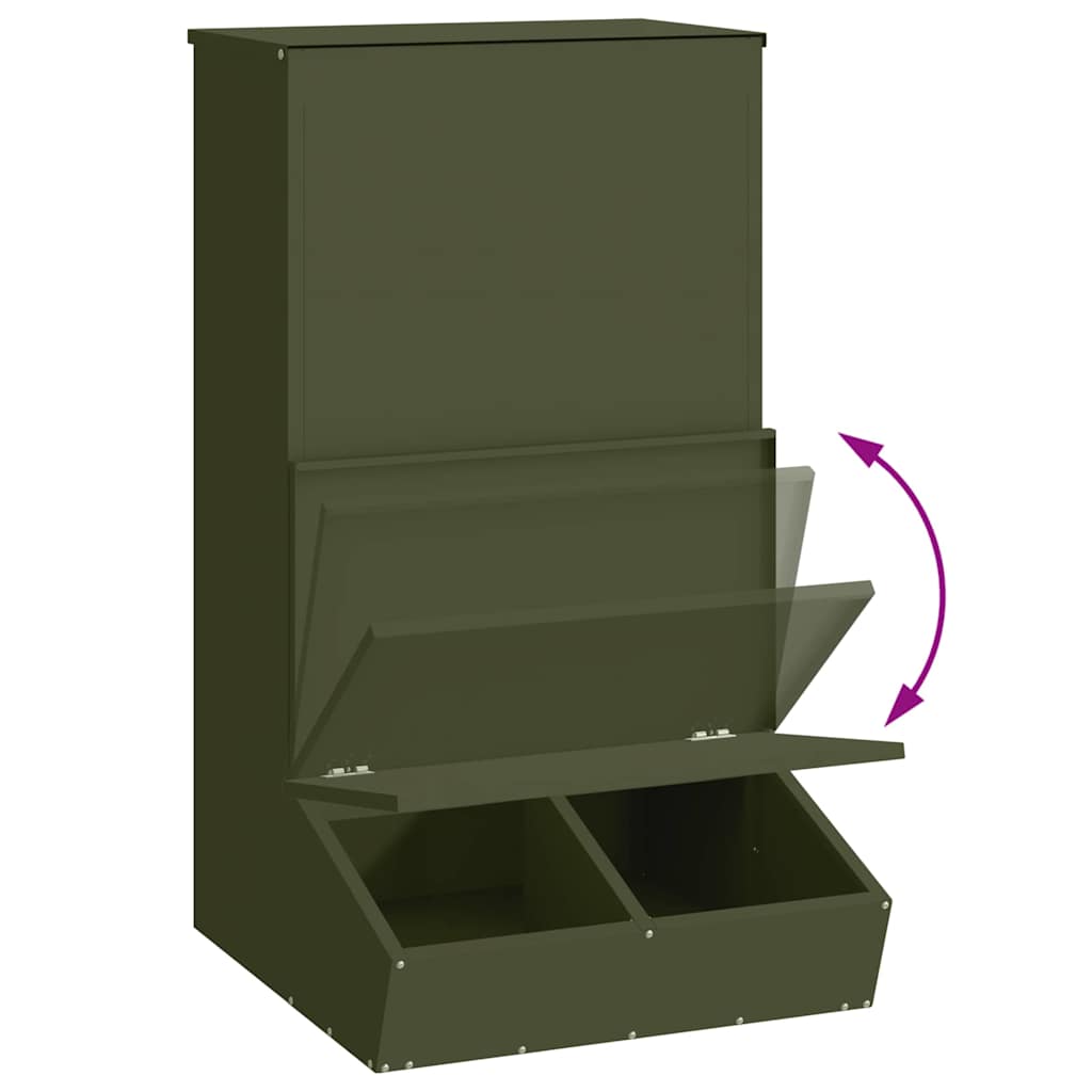 Schweinfutterspender Schwarz 55 x 38 x 76 cm