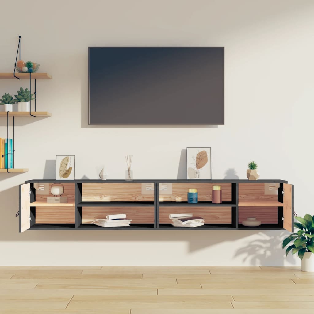 Wandschrank 80x30x30 cm Massivholz Kiefer