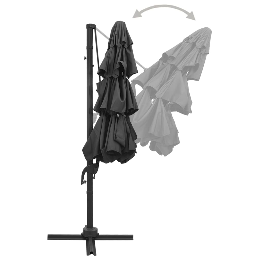 Sonnenschirm mit Aluminium-Mast 4-lagig Sandfarben 3x3 m